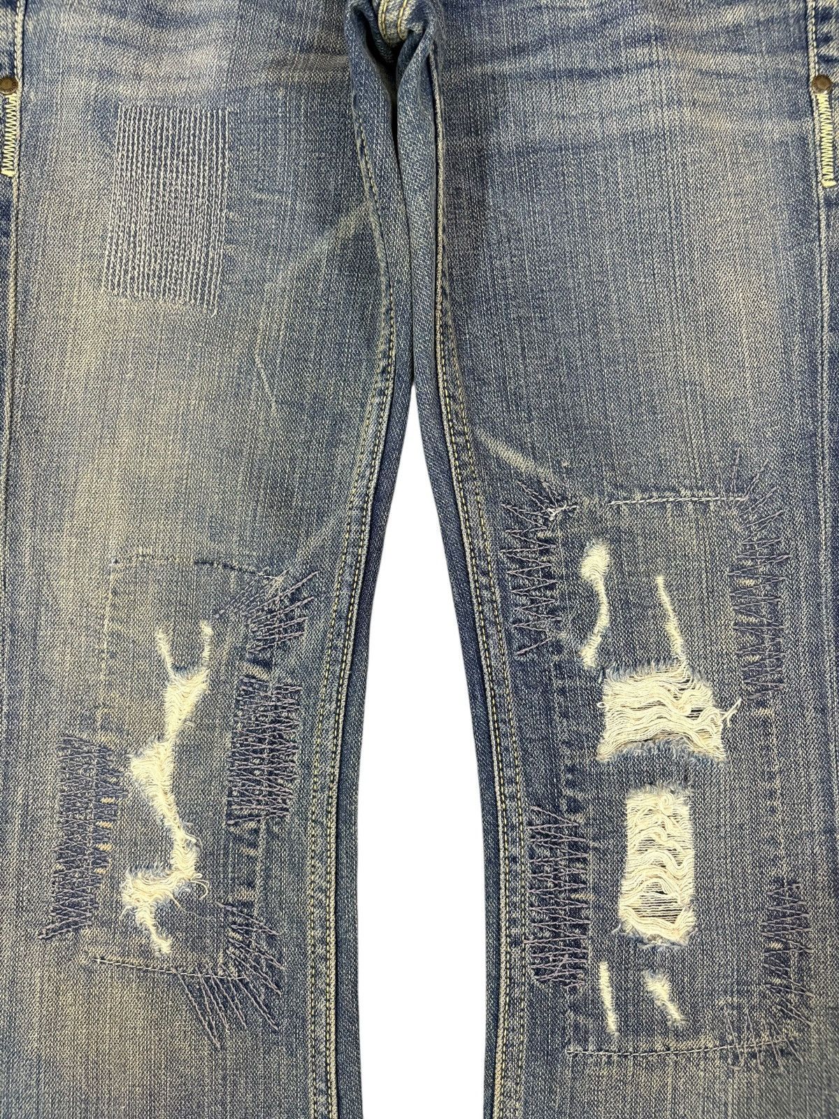Taverniti Vintage Japanese Brand Mud Wash Distress Bootcut Flare Jean Size US 28 / EU 44 - 5 Thumbnail