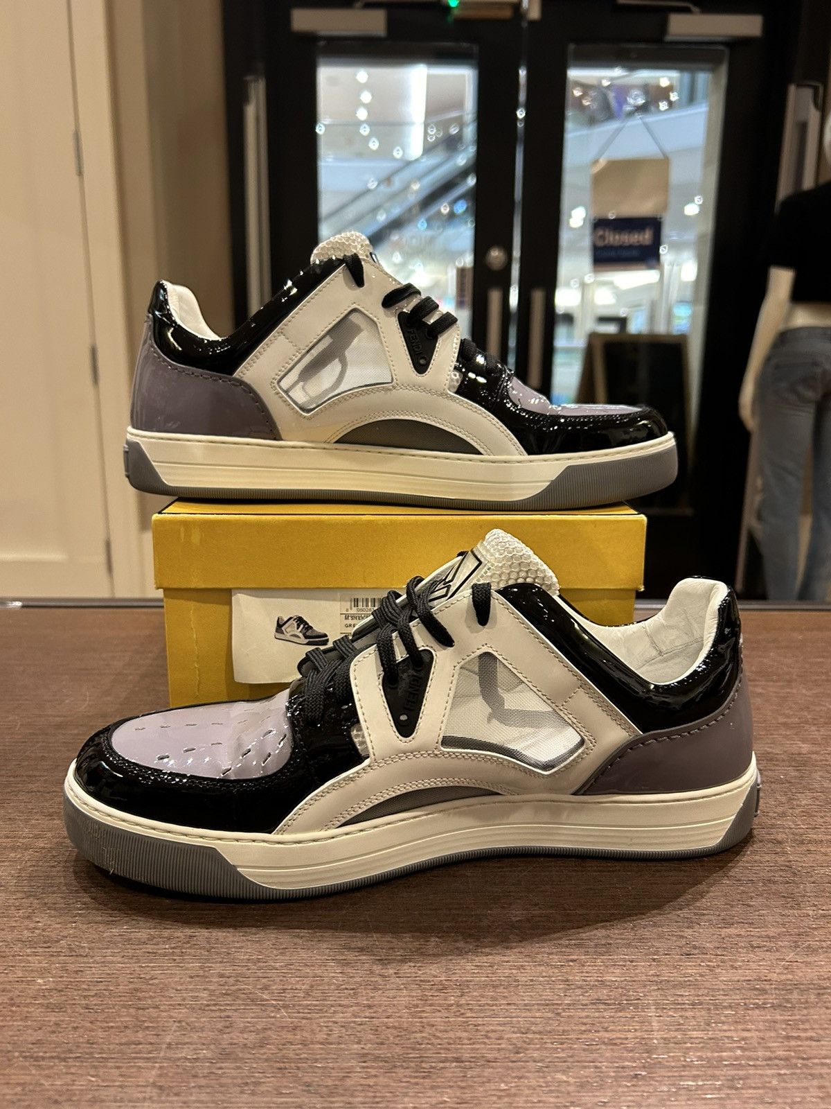 Fendi Fendi Patent Leather Mesh Sneaker Size US 8 / EU 41 - 2 Thumbnail