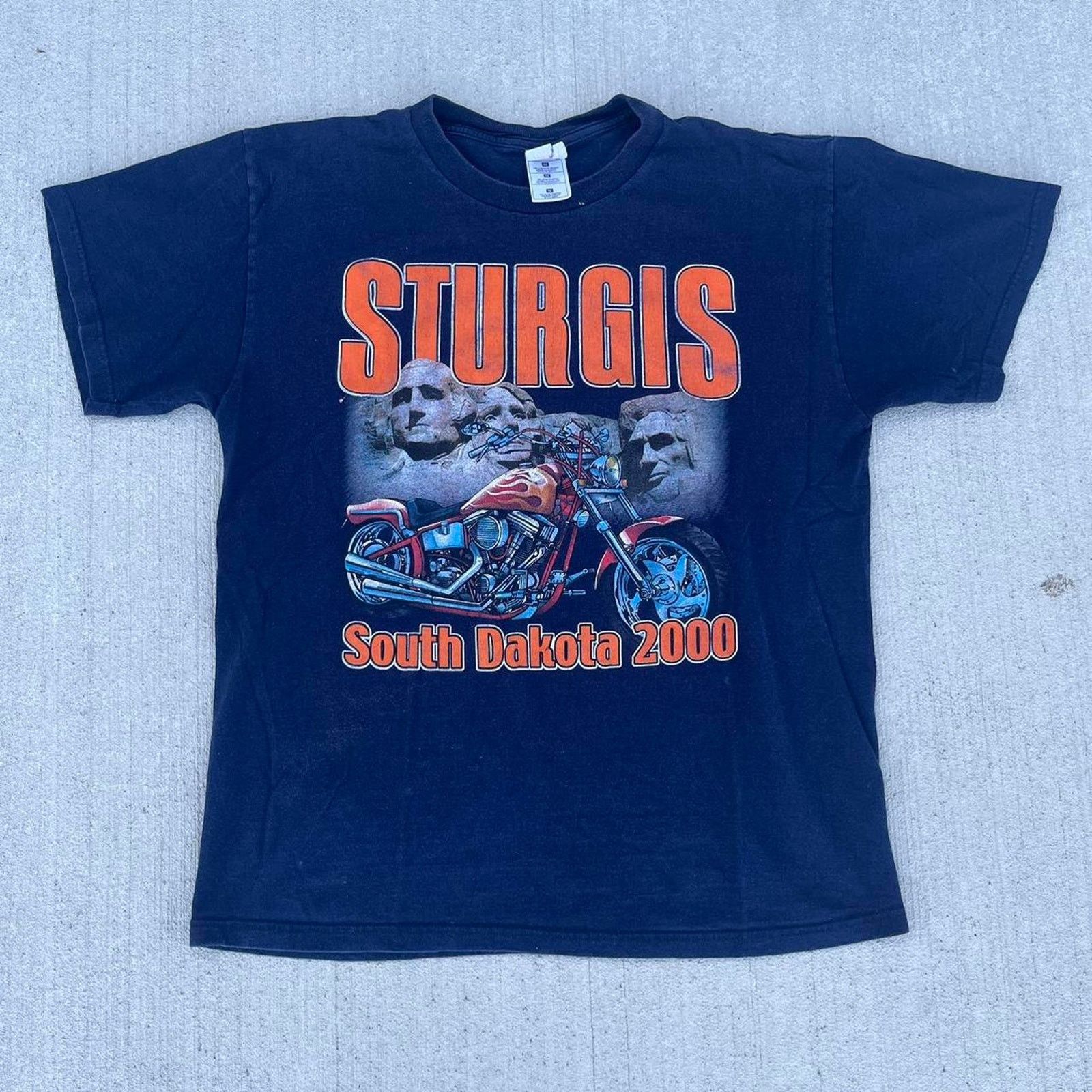 Fruit Of The Loom Vintage sturgis biker rally tshirt Size US XL / EU 56 / 4 - 1 Thumbnail