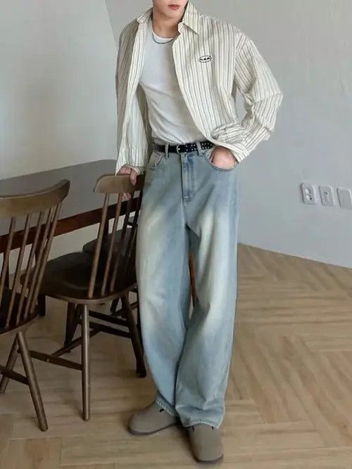 Jean Straight Leg Vintage 90s Jeans Denim Size US 32 / EU 48 - 2 Thumbnail