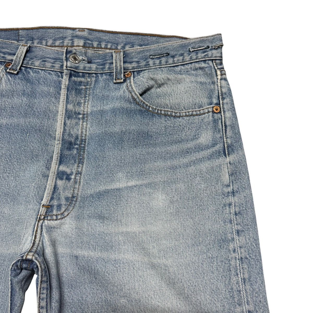 Levi's Vintage 90s Levis 501 Faded Blue Jeans Size US 35 - 5 Thumbnail