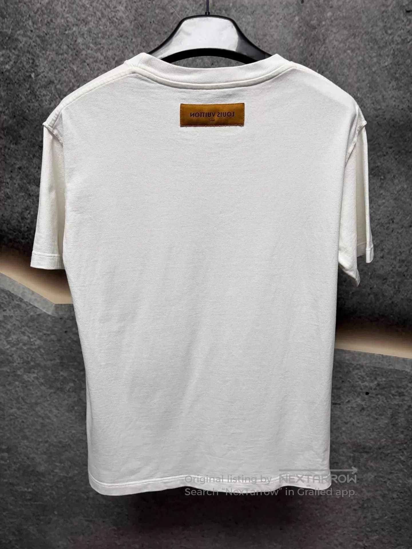 Louis Vuitton White Short Sleeve Graphic T-Shirt Size M. Size US M / EU 48-50 / 2 - 2 Thumbnail