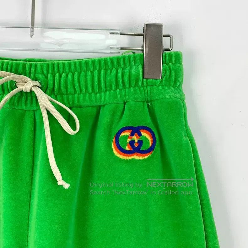 Gucci Gucci Size XS Green logo embroidered cotton drawstring casu Size 42" / US 20 - 3 Thumbnail