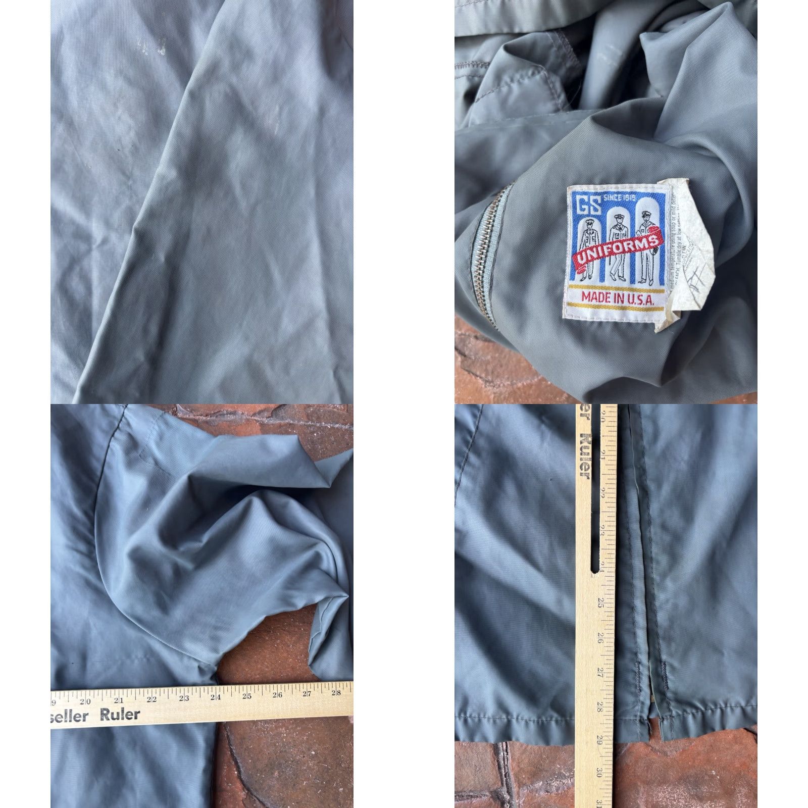 Vintage VINTAGE US Mail Jacket L Gray Nylon Embroidered Logo Zipper Full Zip Collared Windbreaker Mens Large Size US L / EU 52-54 / 3 - 9 Thumbnail