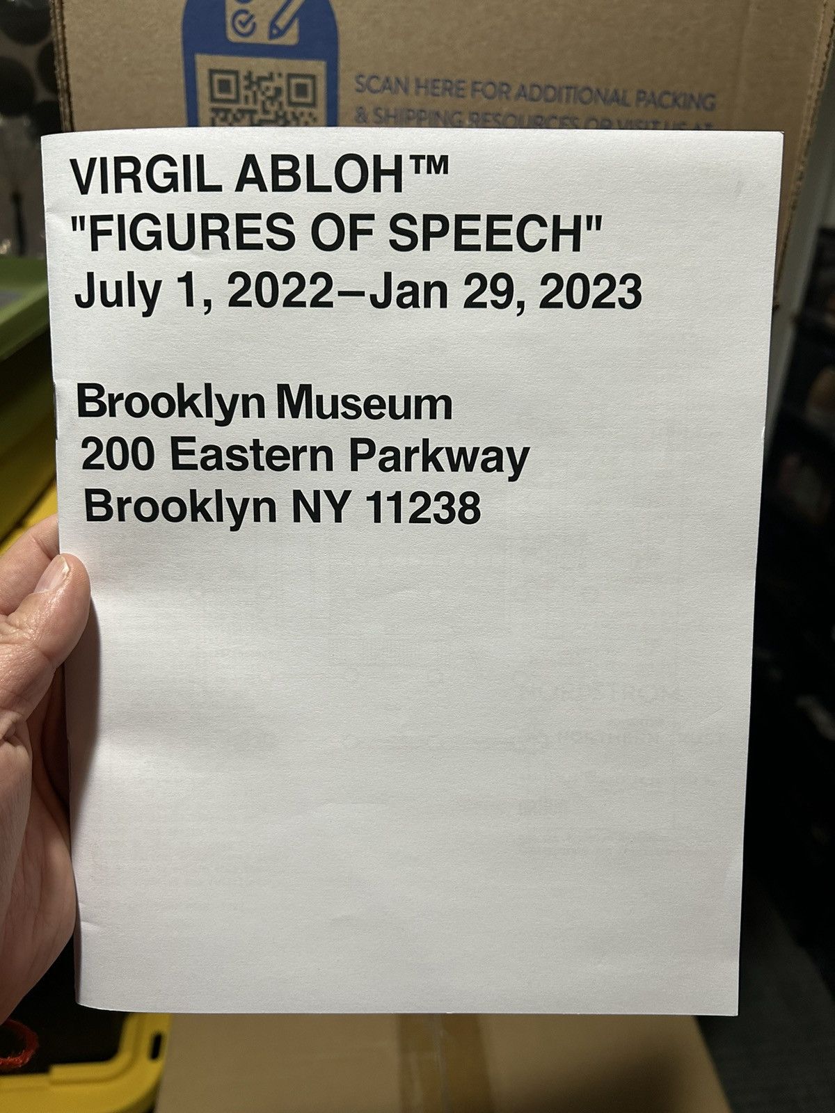 Off-White × Virgil Abloh Virgil Abloh “Figures Of Speech” show pamphlet Size ONE SIZE - 1 Thumbnail
