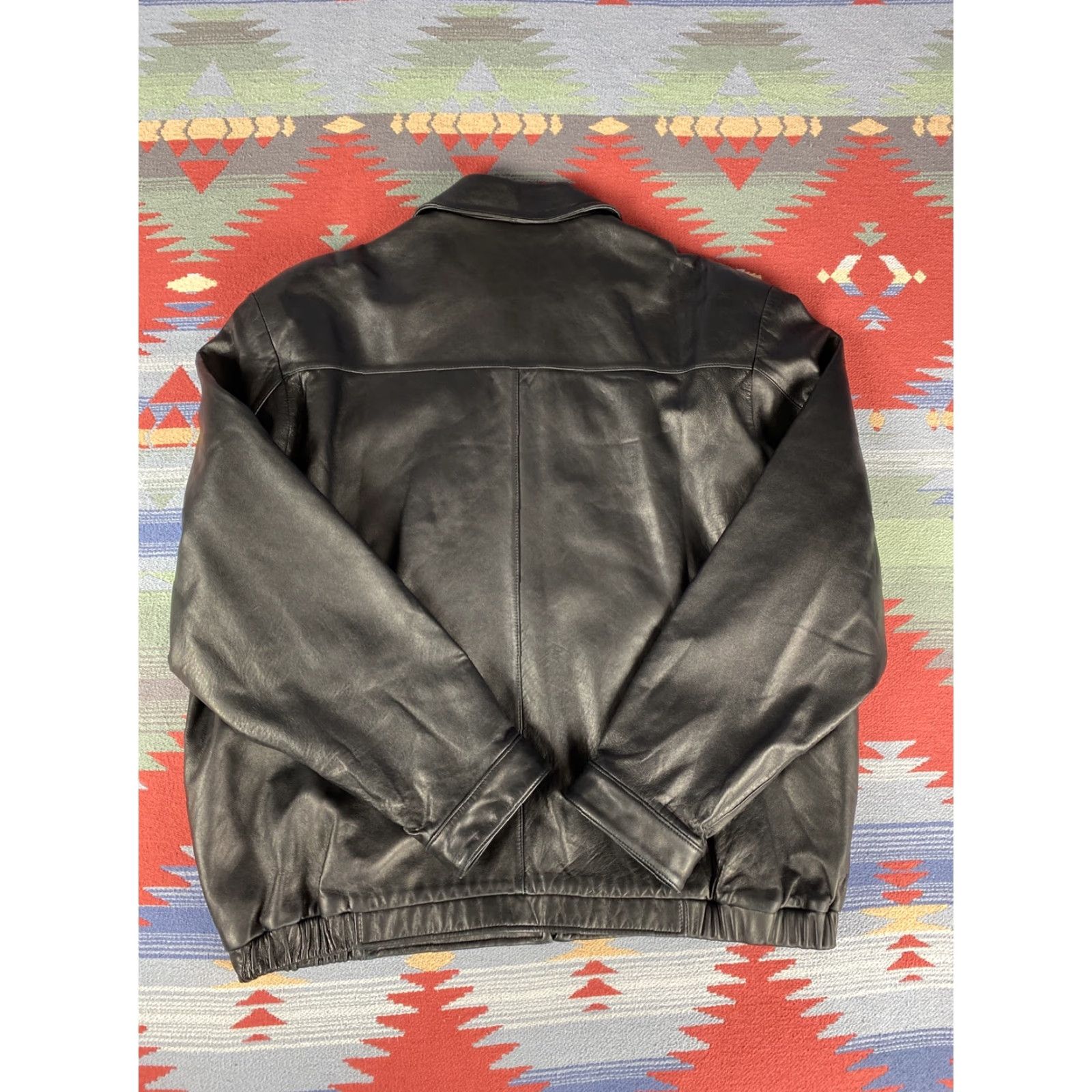 Vintage Reilly Olmes Collection Mens Black Leather Bomber Jacket XL Bomber Size US XL / EU 56 / 4 - 7 Thumbnail