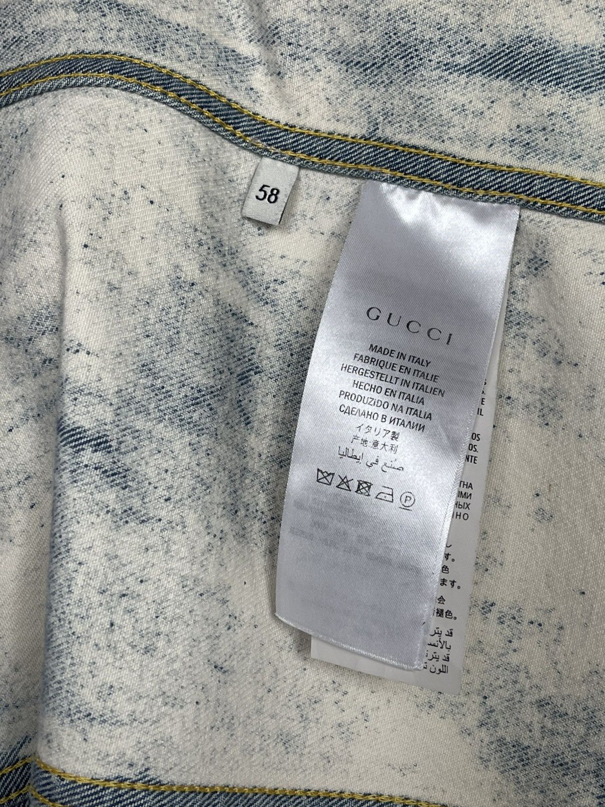 Gucci Gucci Wolf Printed Denim Jacket Size US XXL / EU 58 / 5 - 9 Thumbnail