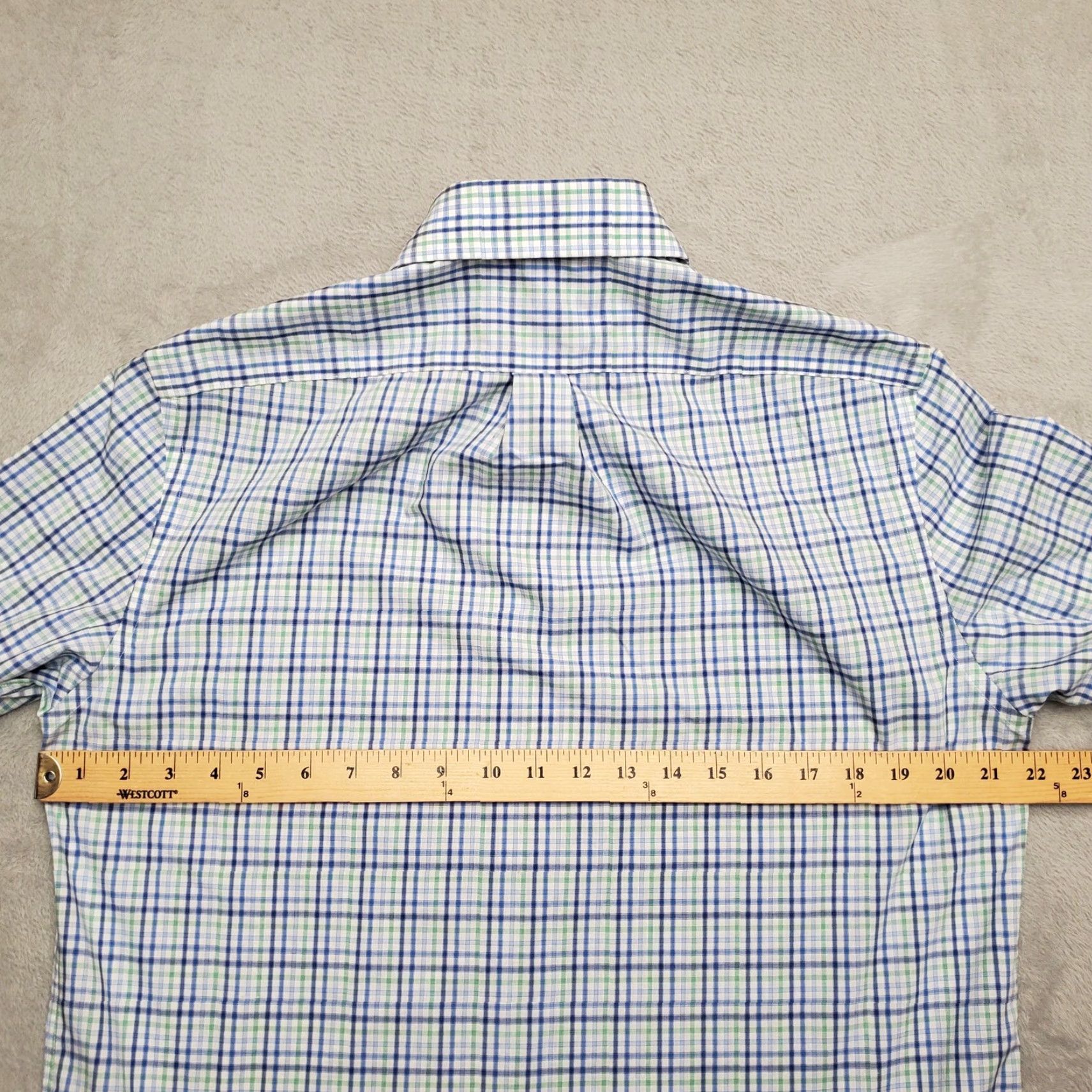 Ralph Lauren Lauren Ralph Lauren Shirt Mens Medium Blue Green Plaid Button-Down Stretch Cotton Spandex Casual Top Size US M / EU 48-50 / 2 - 5 Thumbnail