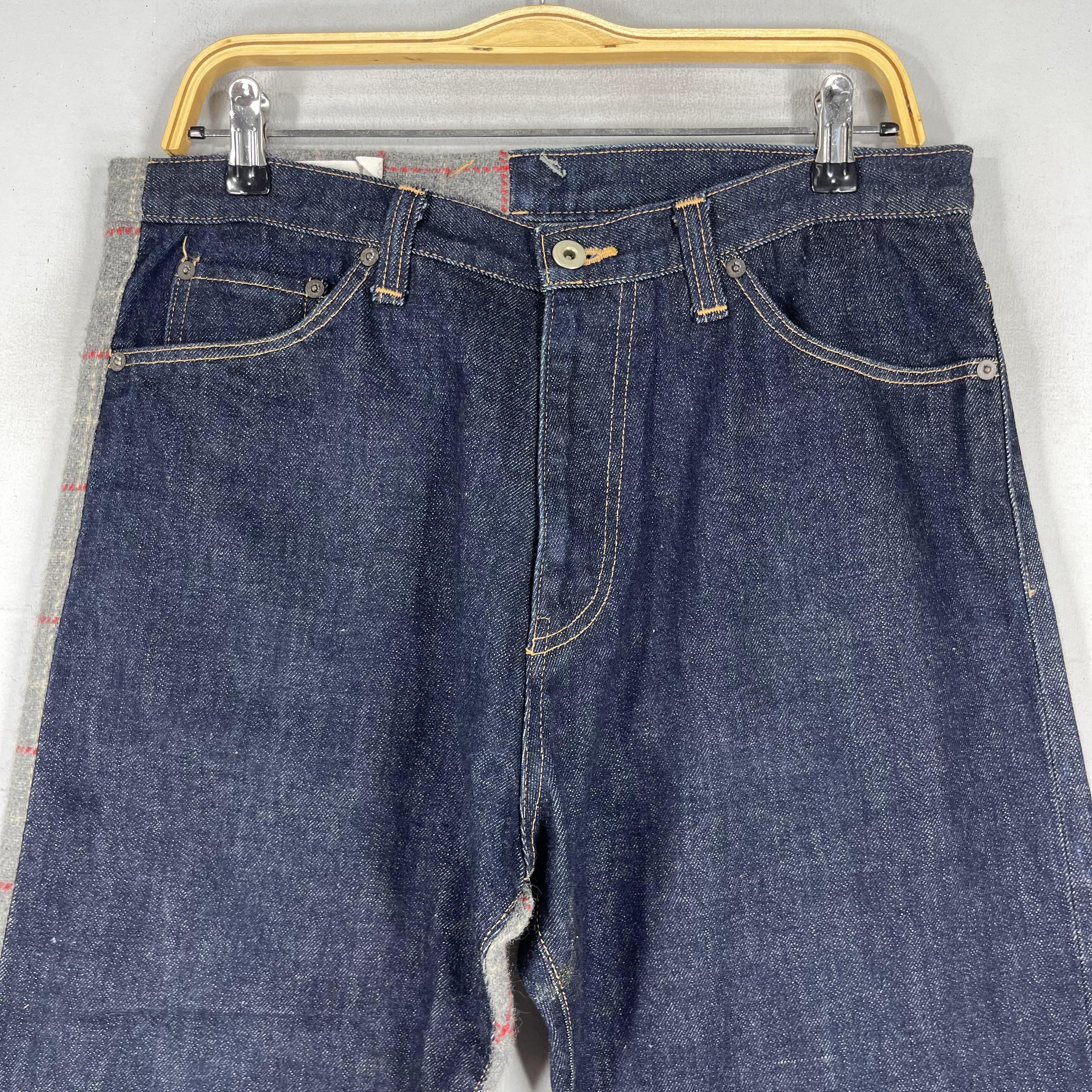 Japanese Brand Vintage Flaph Japanese Denim Reconstruct Selvedge Jeans Size US 33 - 5 Thumbnail