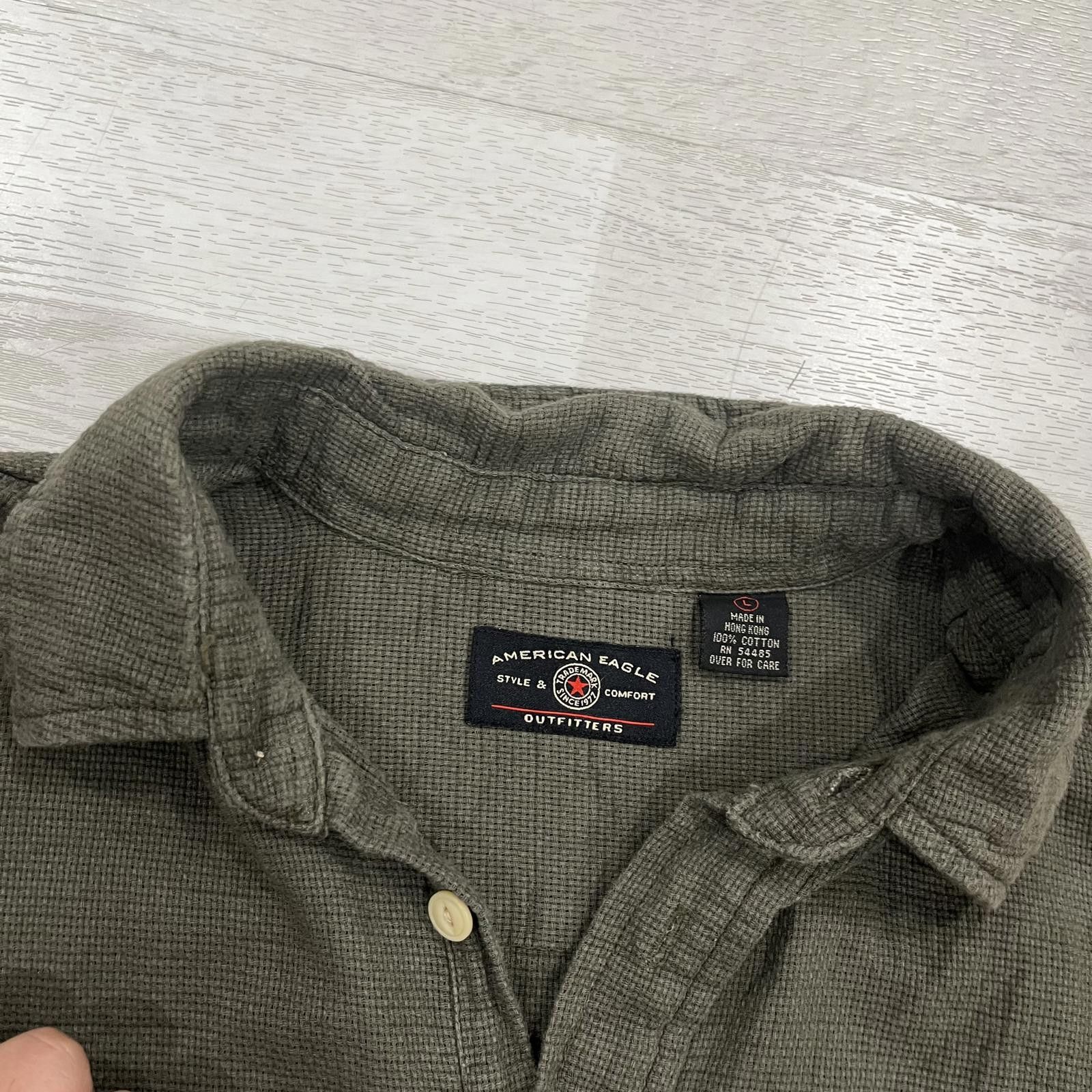 Other American Eagle Outfitters Polo Shirt XL - Olive Green Size ONE SIZE - 7 Thumbnail