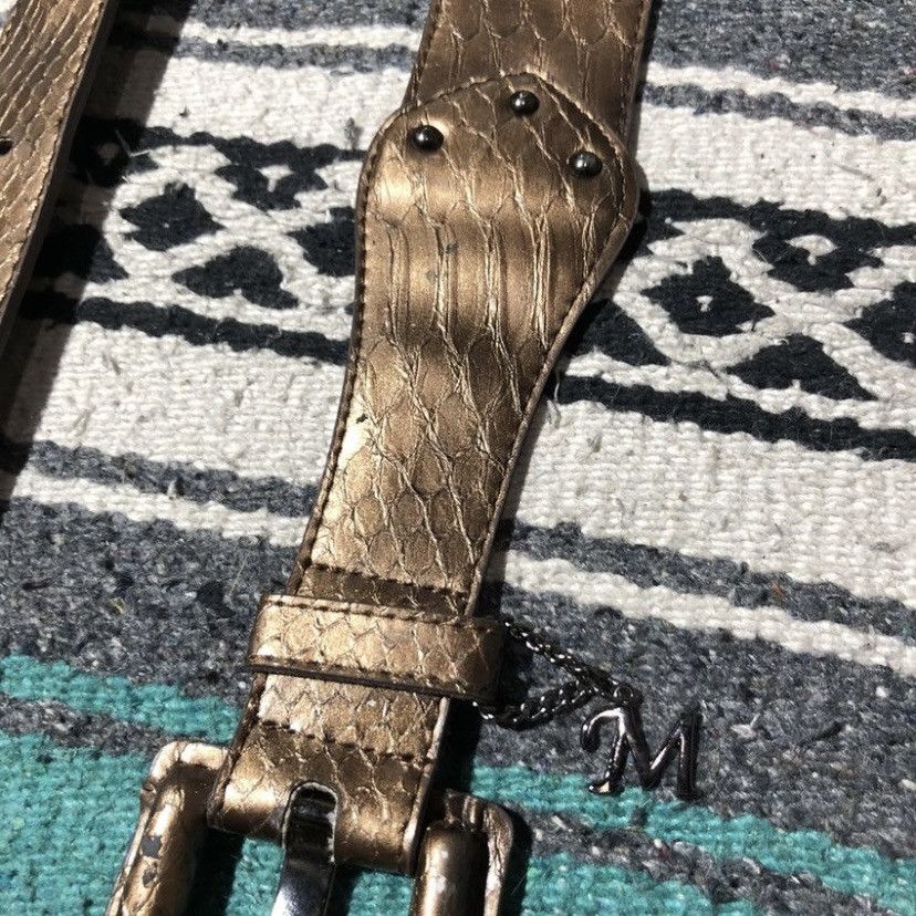 Japanese Brand Mojo S. Phine Gold Snake Skin Belts Size ONE SIZE - 4 Thumbnail