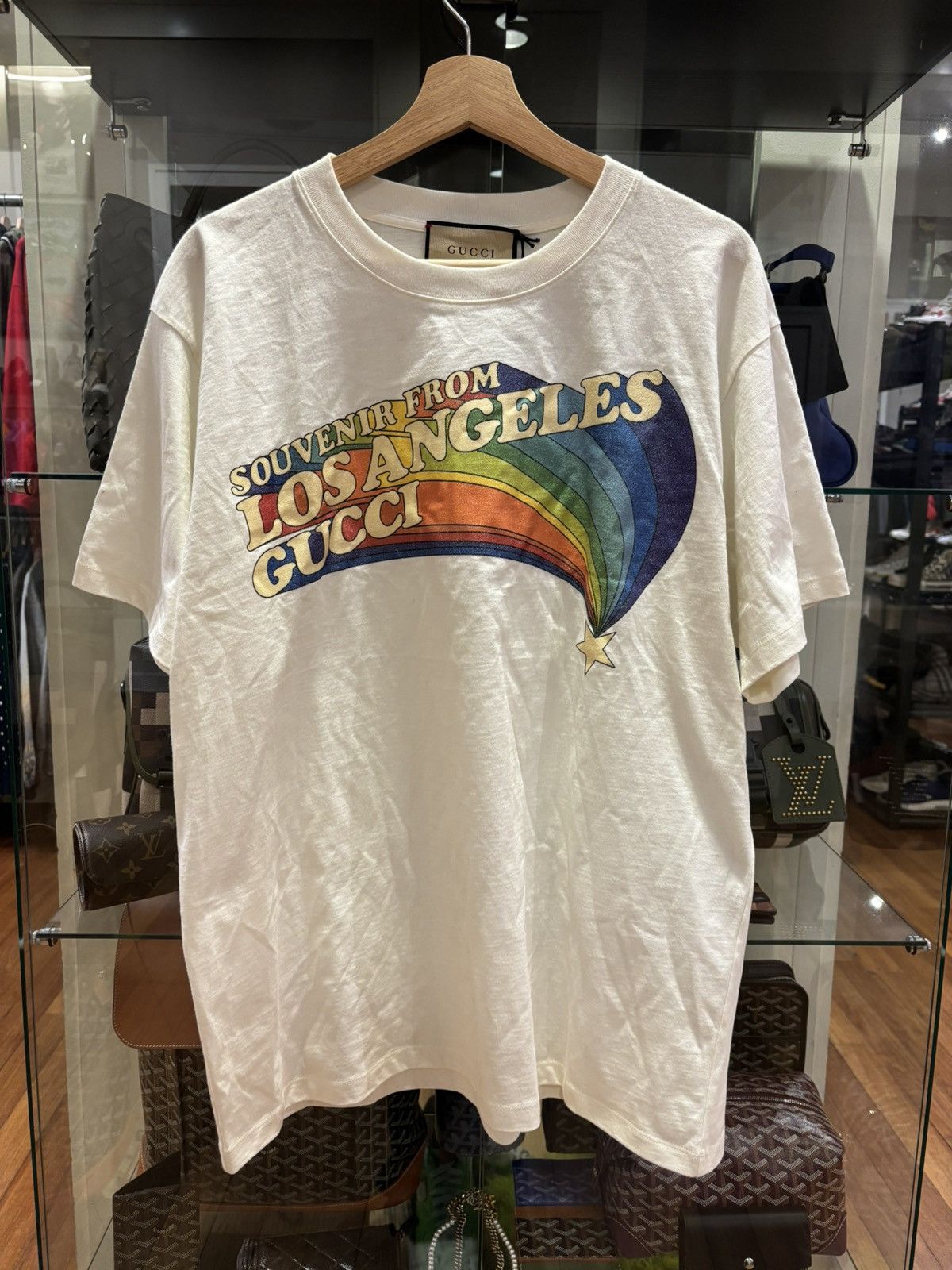 Gucci Gucci Souvenir From LA Rainbow Tee Size US M / EU 48-50 / 2 - 1 Thumbnail