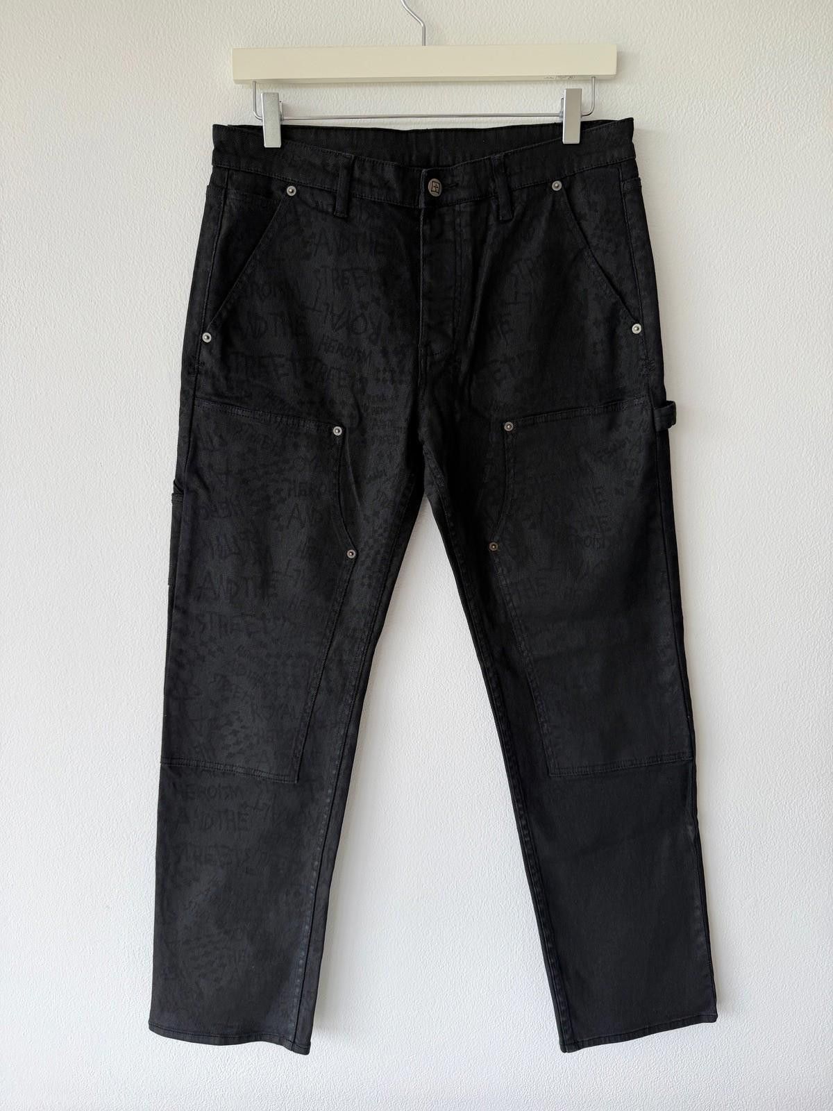 new Ksubi mens jeans operator pant black grease wax 32