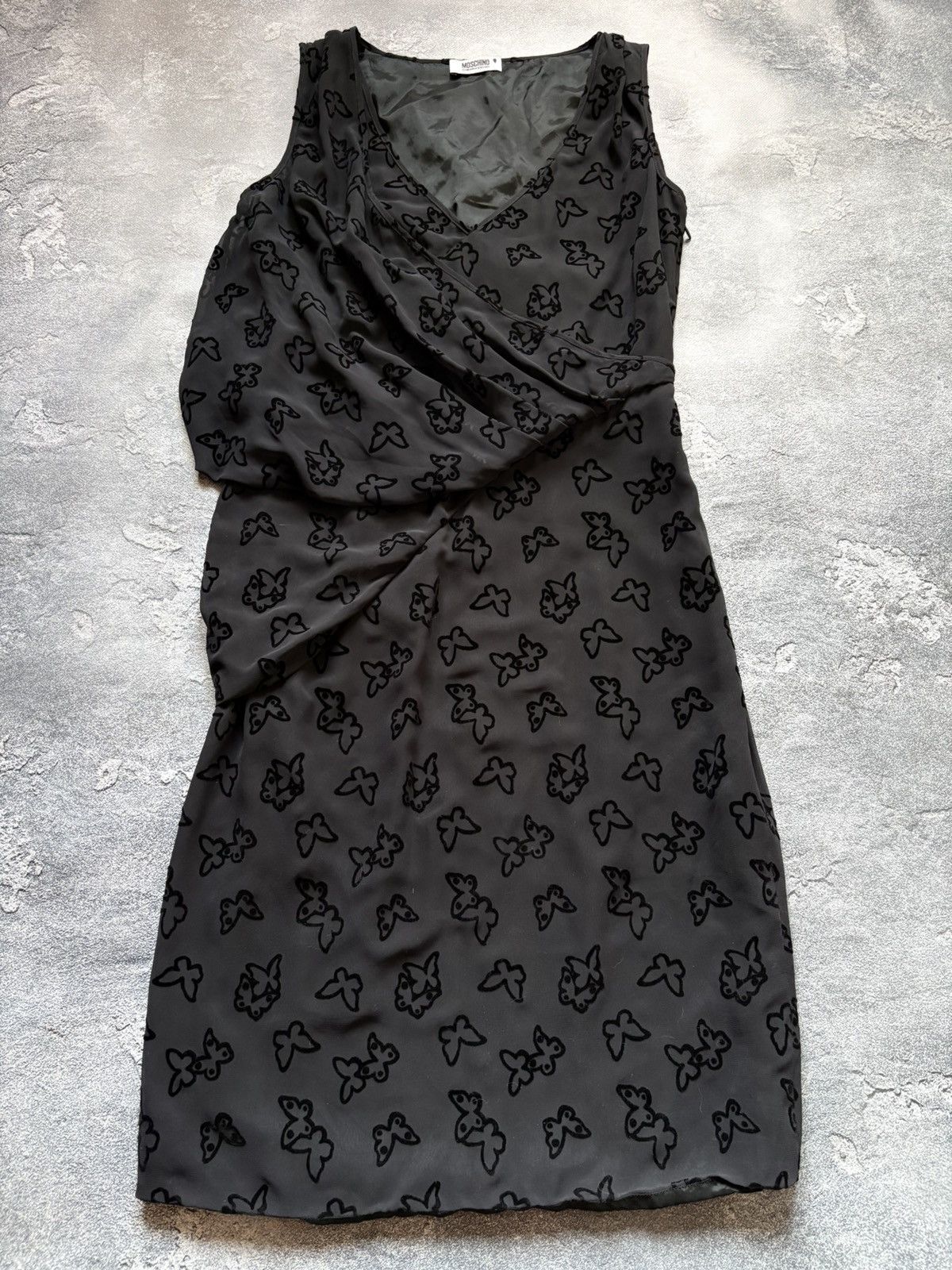 Moschino Vintage Moschino Cheap And Chic Butterfly Drape Dress Size S / US 4 / IT 40 - 4 Thumbnail