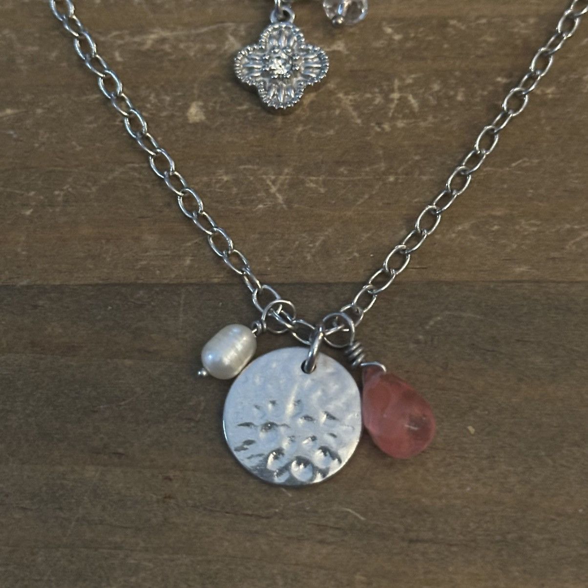 Other Silver tone layered pendant necklace Size ONE SIZE - 4 Thumbnail