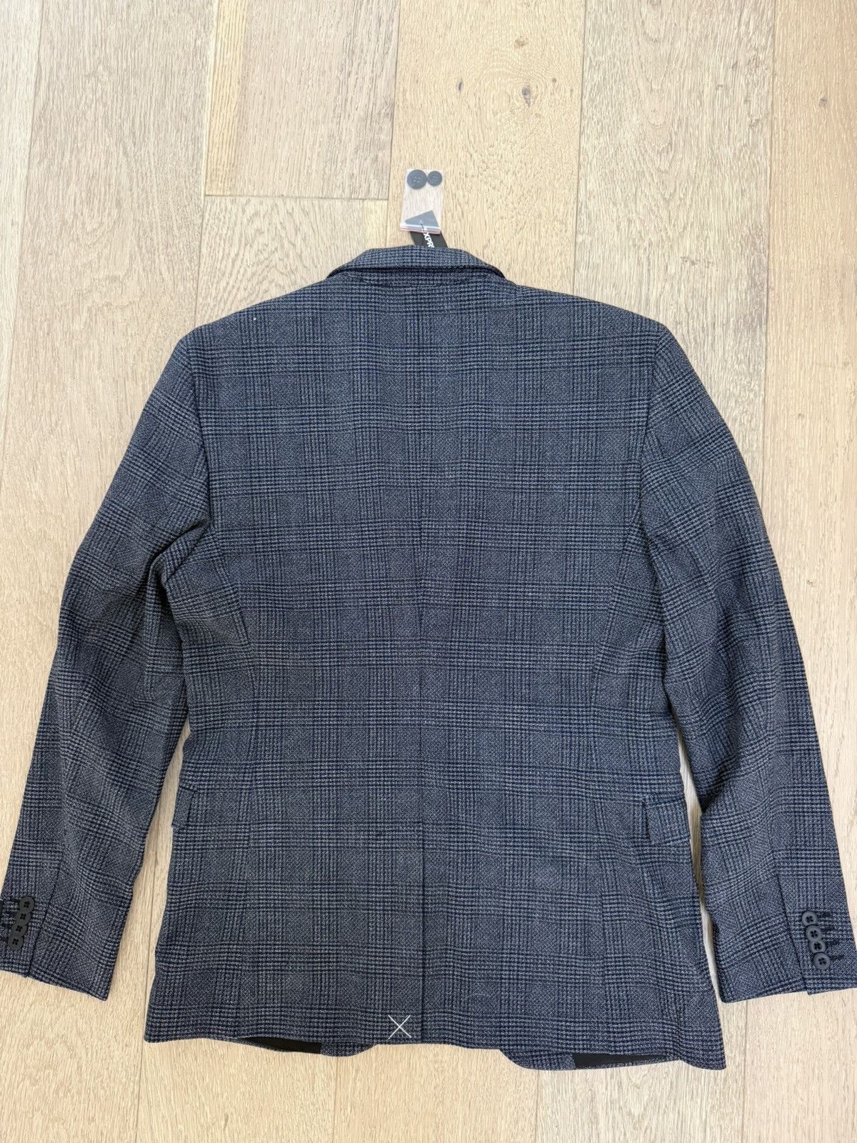 Express Express Slim Navy Wool Blend Suit Jacket 38R Size 38R - 4 Thumbnail