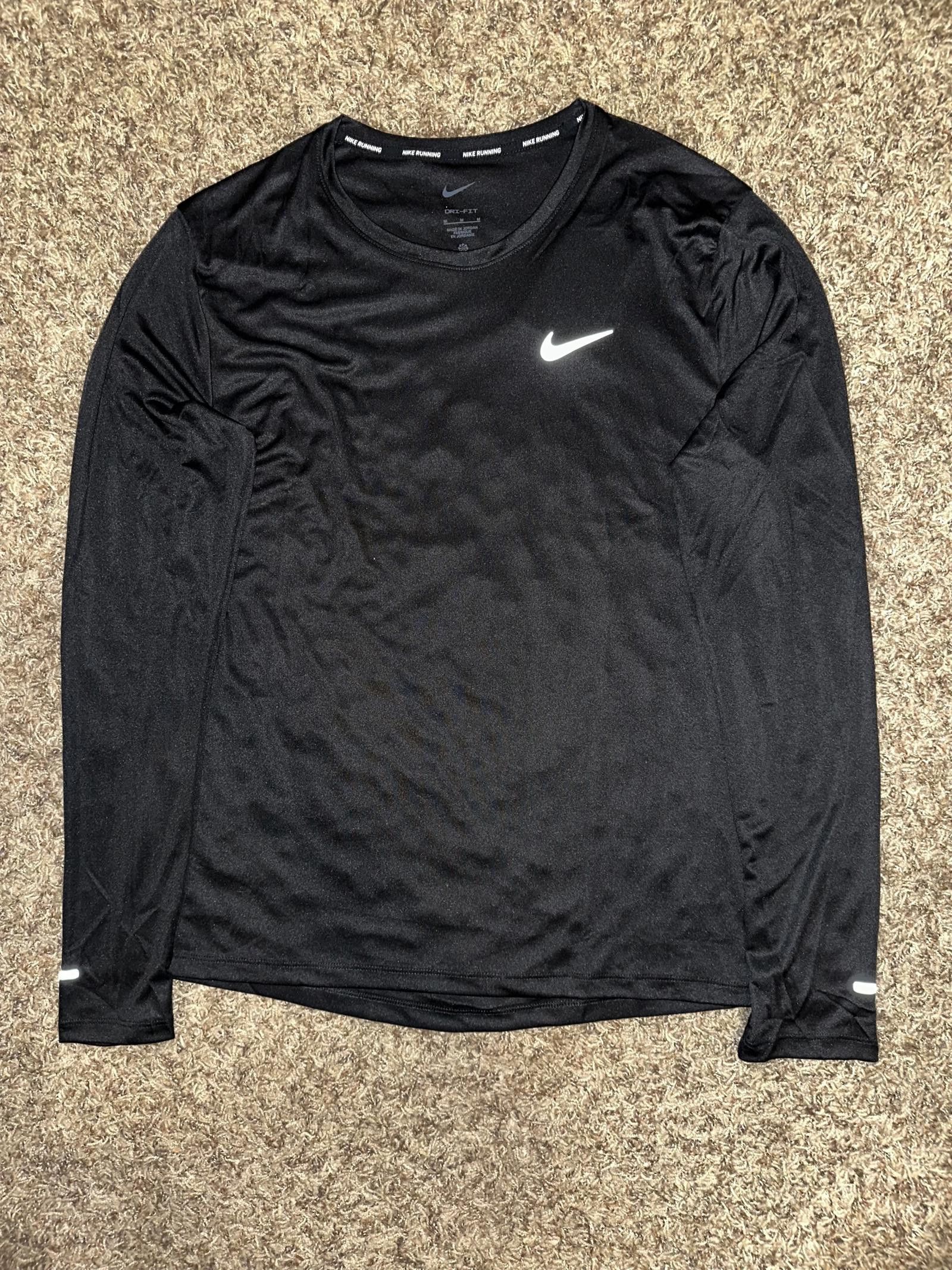 Nike Nike Mens UPF 40+ Dri-Fit Gray Long Sleeve Crew Neck T Shirt Size US M / EU 48-50 / 2 - 1 Thumbnail