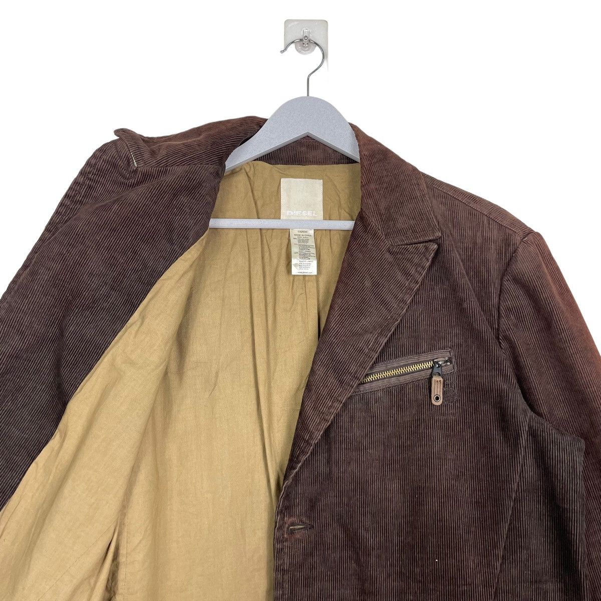 Diesel 💥DIESEL CORDUROY SUNFADED BIKER JACKET Size US L / EU 52-54 / 3 - 8 Thumbnail