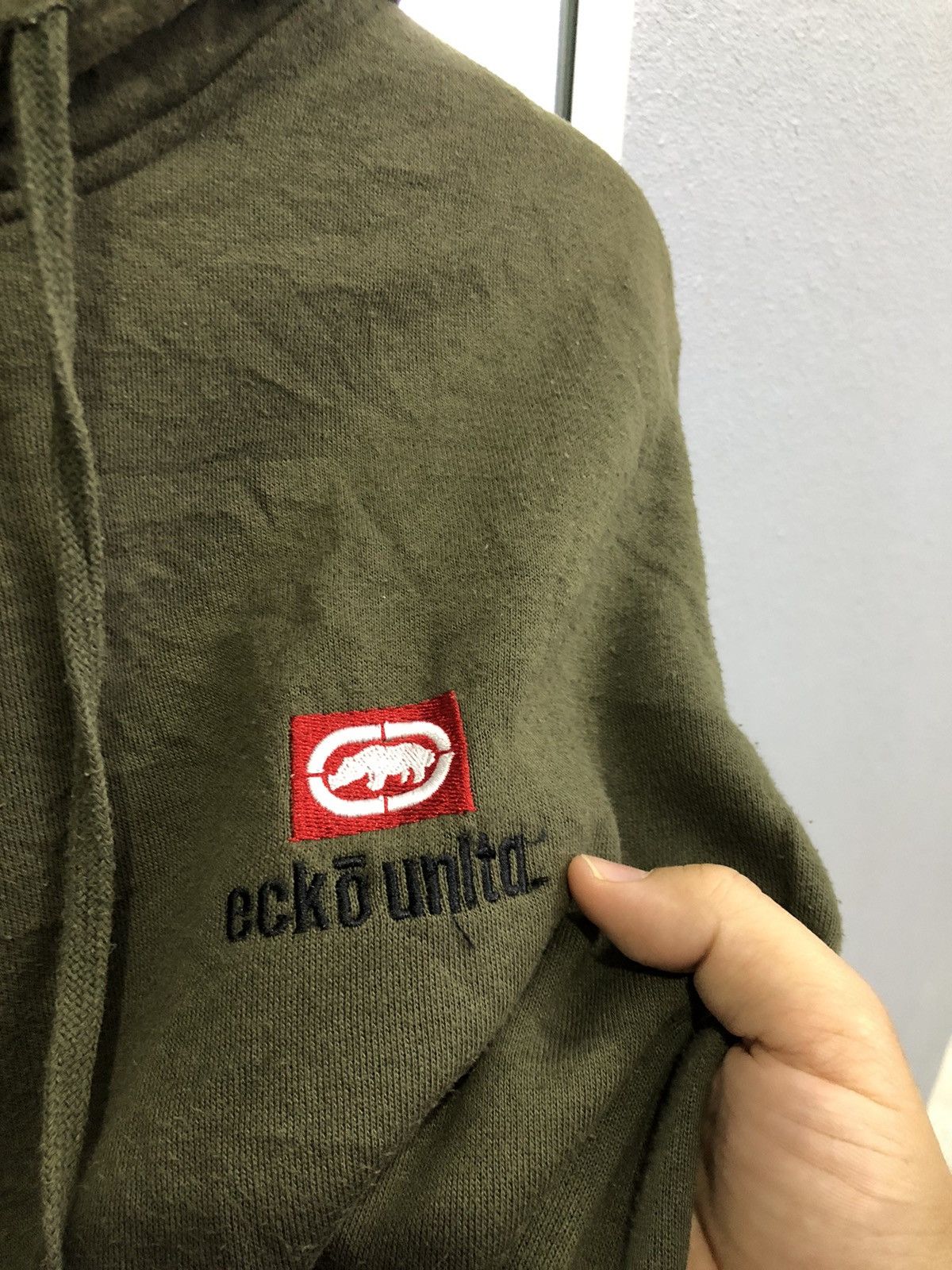 Ecko Unltd. Ecko Unltd Olive Hoodie – LL (Fits Like L / Boxy M) Size US M / EU 48-50 / 2 - 4 Thumbnail