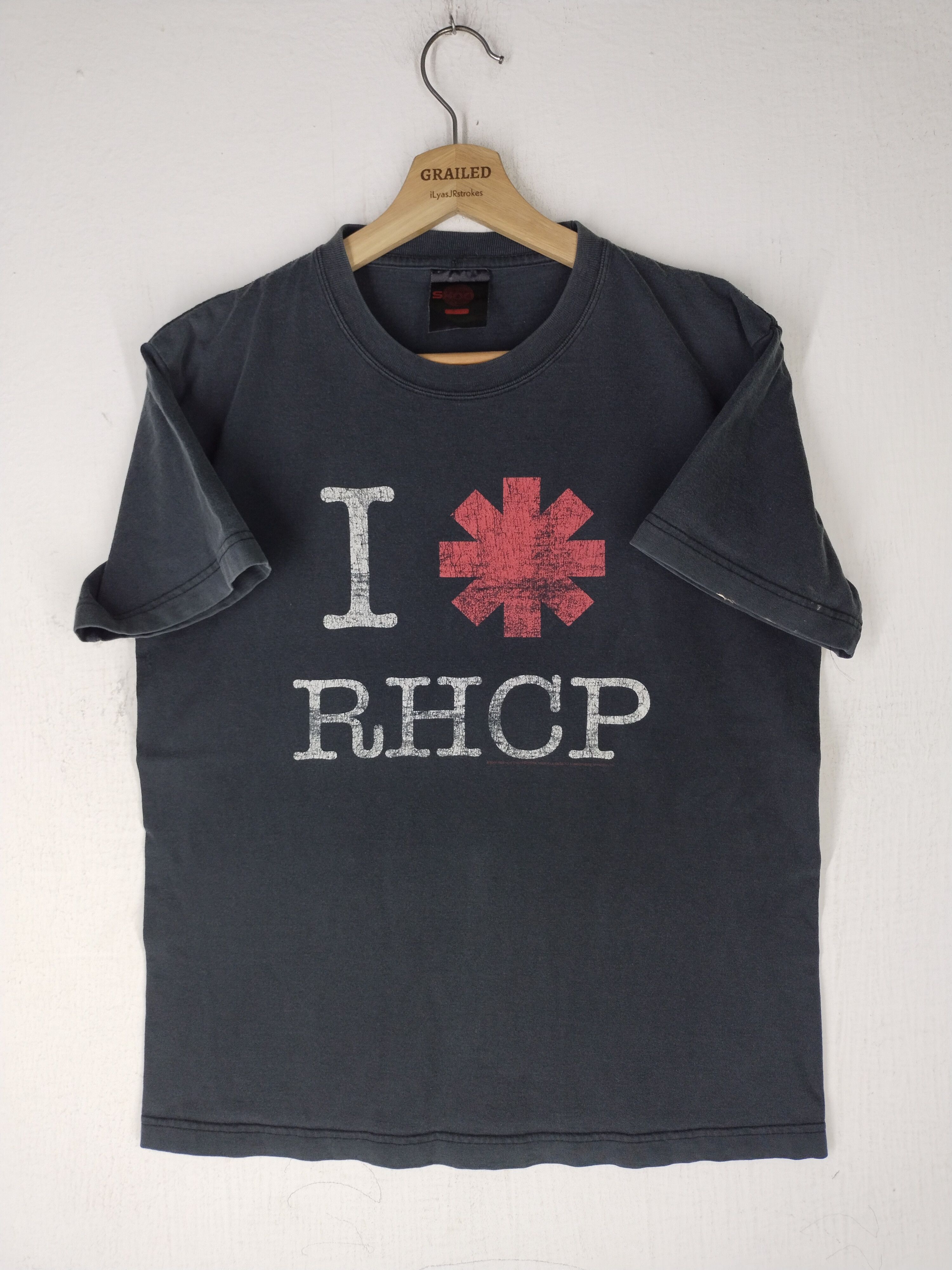 Y2k Vintage Red Hot Chili Peppers Distressed Black Tee