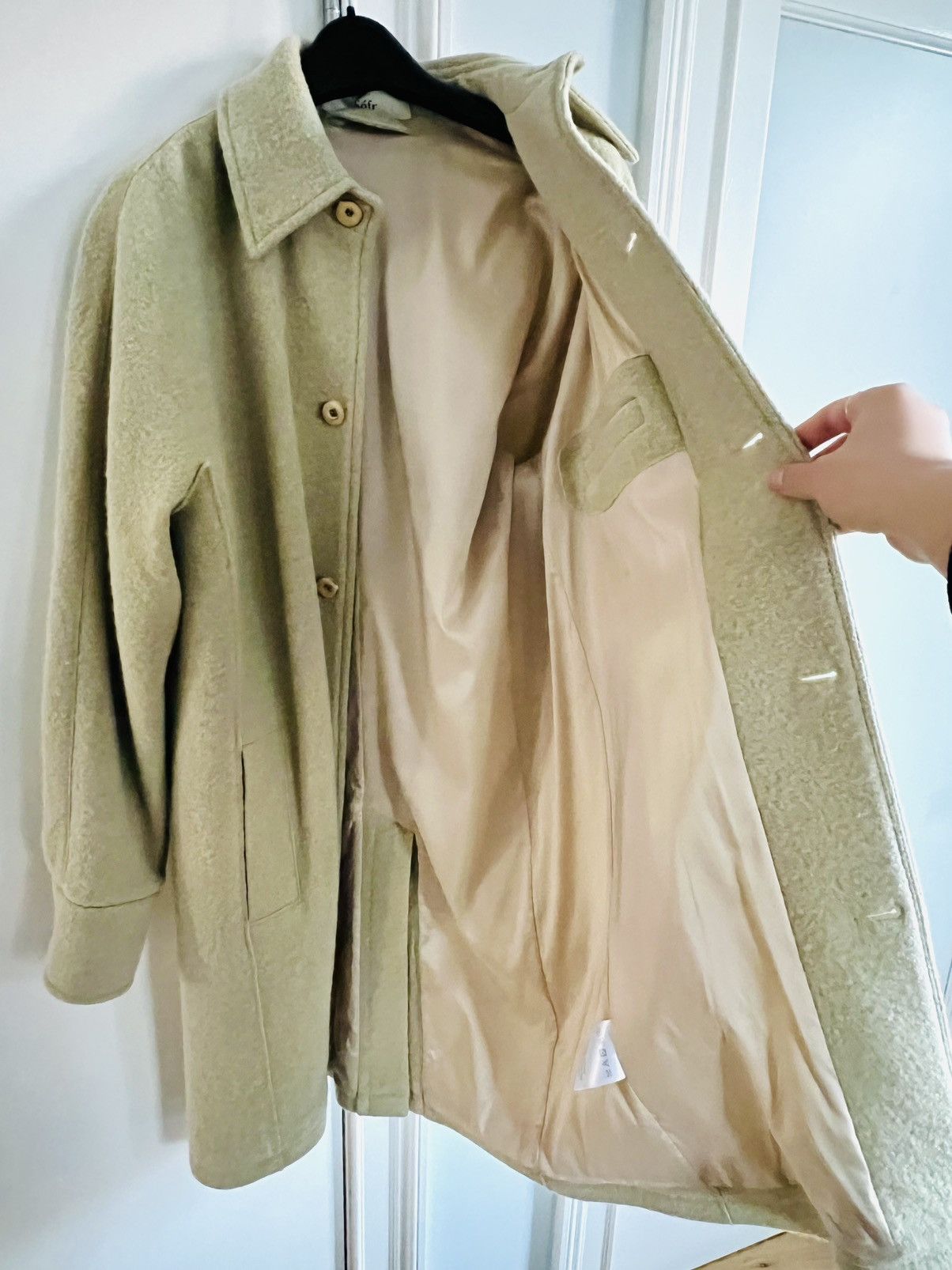 Sefr Séfr Virgin Wool Green Wyatt Coat Size US S / EU 44-46 / 1 - 2 Thumbnail
