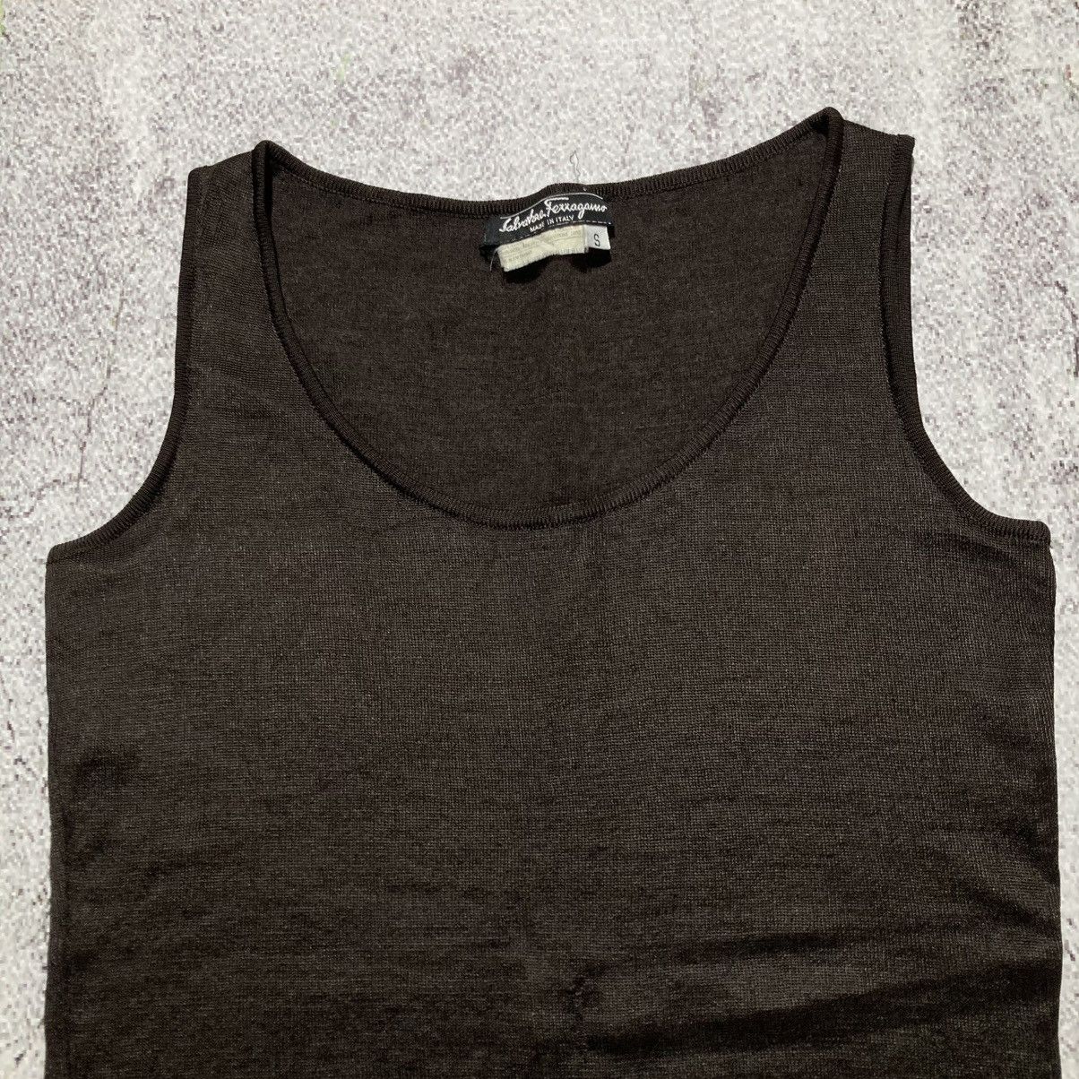 Salvatore Ferragamo 🇮🇹 Salvatore Ferragamo Tank Top Brown Made In Italy Luxury Size US XS / EU 42 / 0 - 3 Thumbnail