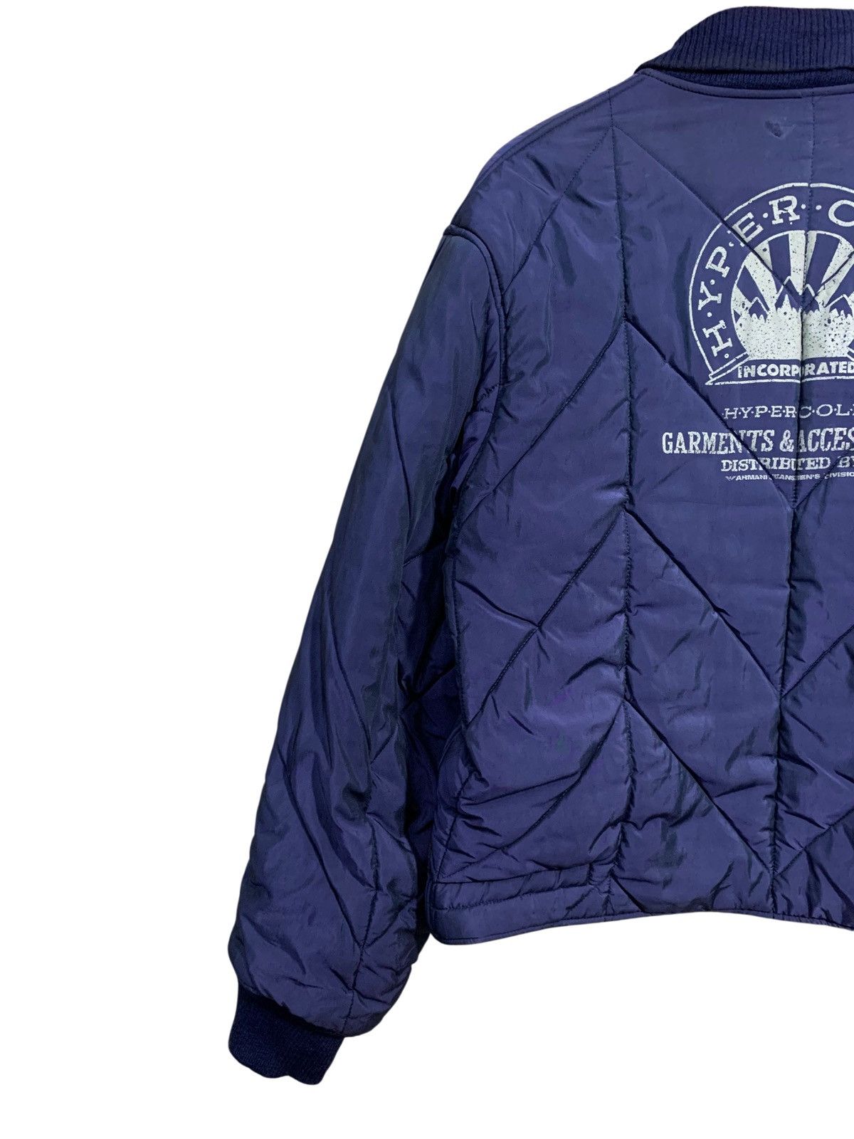 Armani 🔥VTG ARMANI JEANS QUILTED BOMBER JACKETS BLUE Size US L / EU 52-54 / 3 - 5 Thumbnail