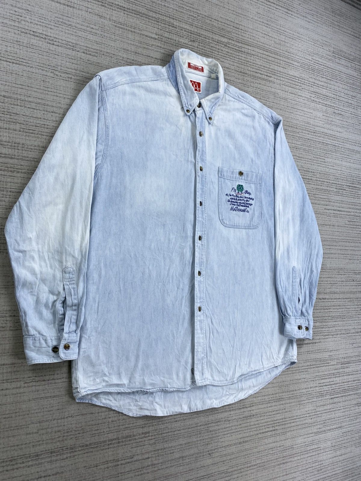 Vintage Vintage 80s Mcdonald’s Light Blue Buttoned Jacket Size US M / EU 48-50 / 2 - 3 Thumbnail