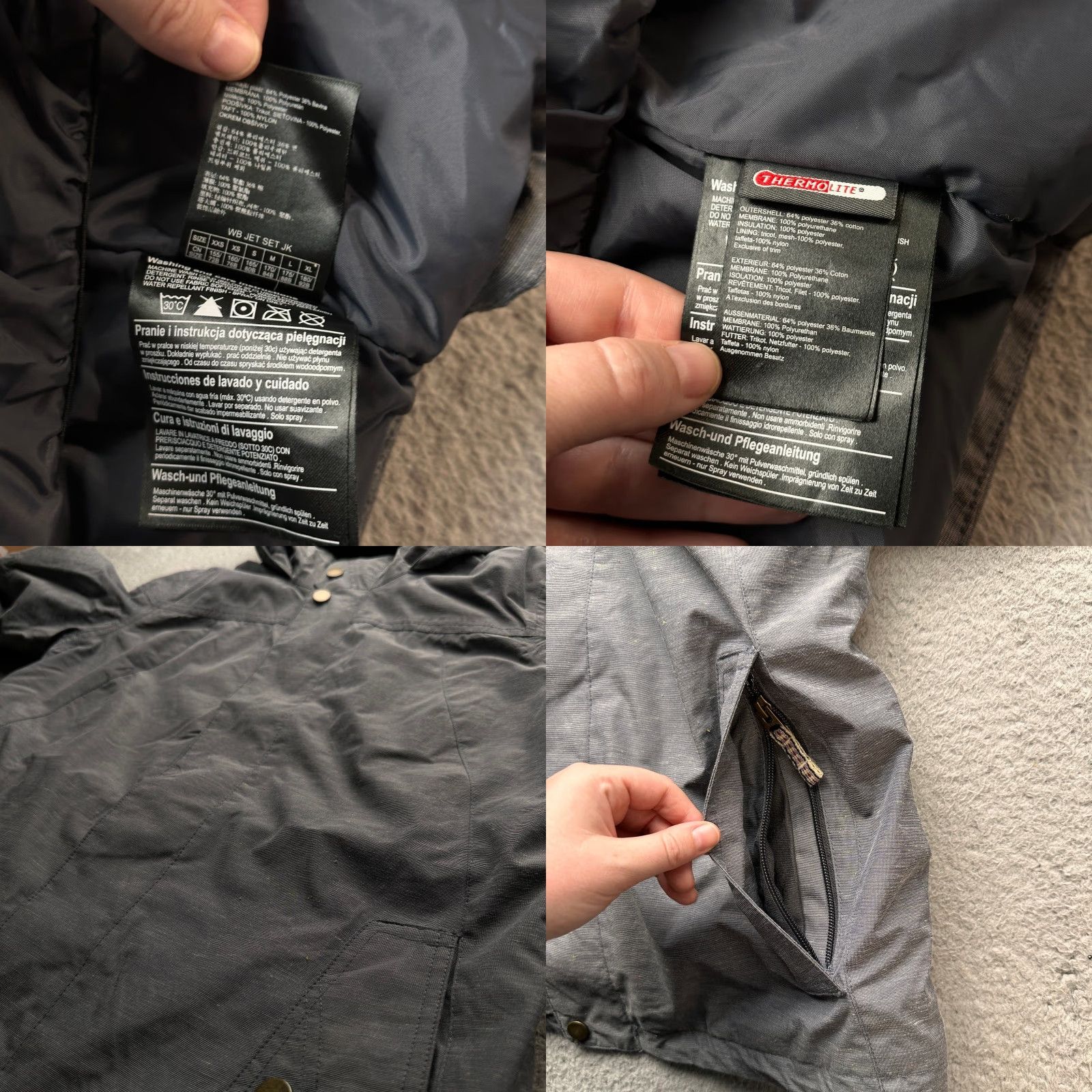 Burton Burton Jacket Mens Medium Hooded DryRide Thermolite Gray Insulated Ski Jacket Size US M / EU 48-50 / 2 - 8 Thumbnail