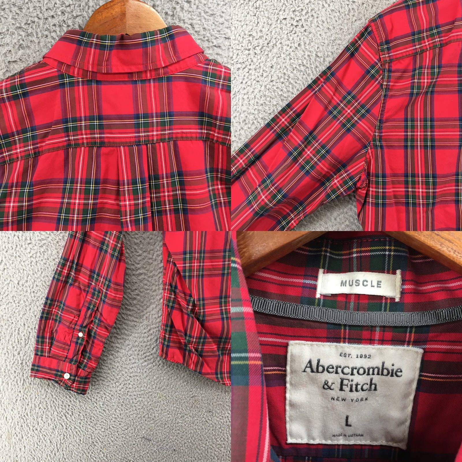 Abercrombie & Fitch Abercrombie & Fitch Button Down Shirt Mens L Multicolor Plaid Cotton Long Sleeve Size US L / EU 52-54 / 3 - 9 Thumbnail