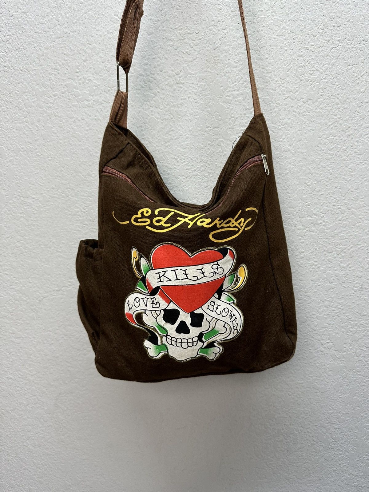 Ed Hardy Vintage Ed Hardy Distressed Shoulder Bag Messenger Archival Size ONE SIZE - 7 Thumbnail