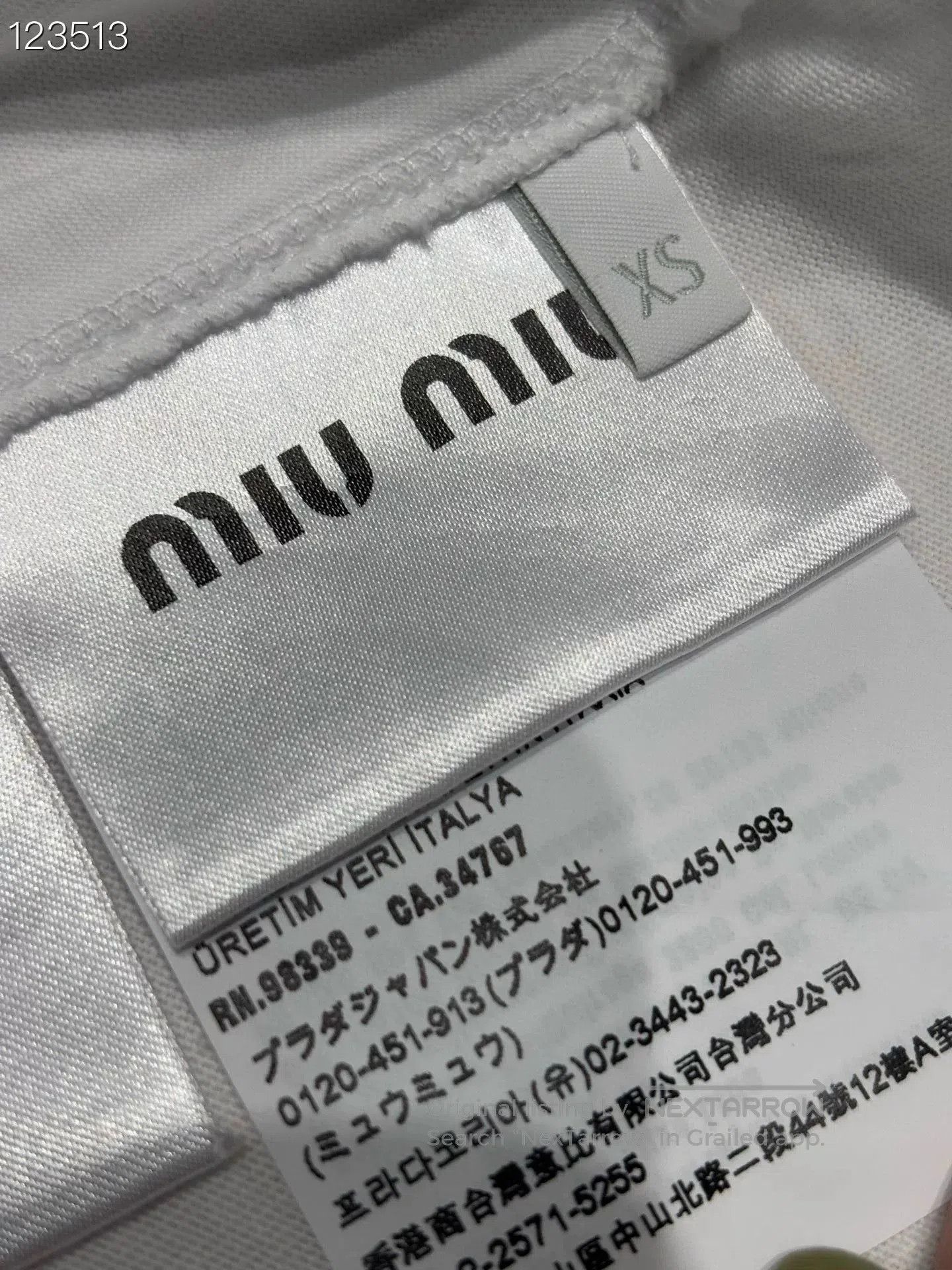 Miu Miu Miu Miu Towel Embroidery Logo White Tee XS. Size XS / US 0-2 / IT 36-38 - 5 Thumbnail