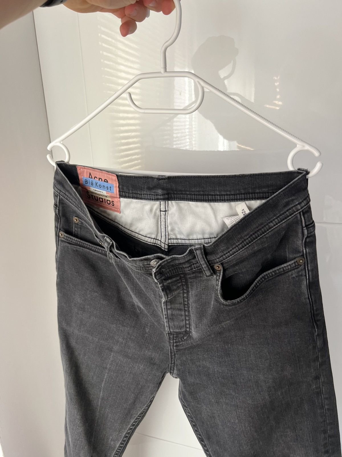 Acne Studios Acne Studios Bla Konst Stockholm River Used Black Men Jeans Size US 32 / EU 48 - 4 Thumbnail