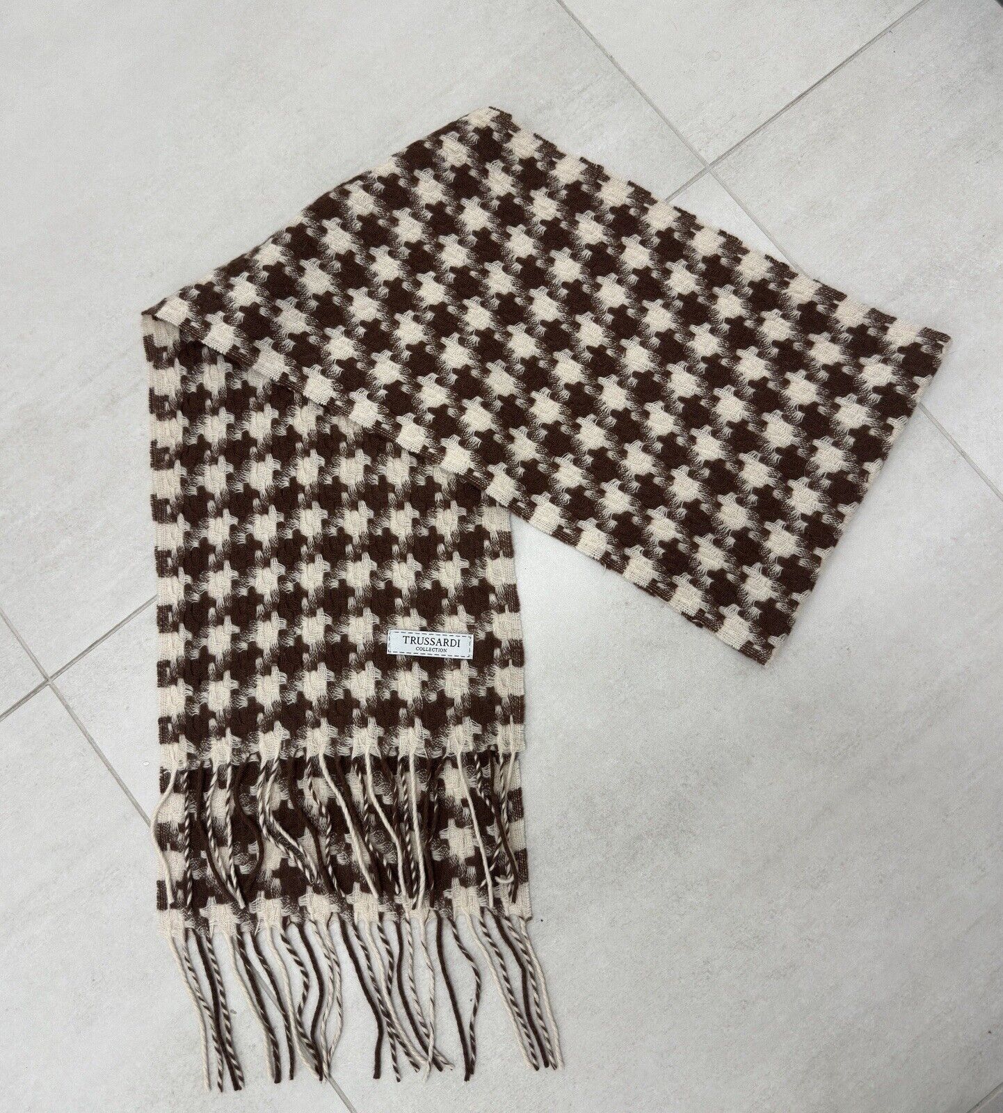 Trussardi Trussardi Wool Scarf Wraps Brown Beige 182x25 cm Size ONE SIZE - 1 Thumbnail