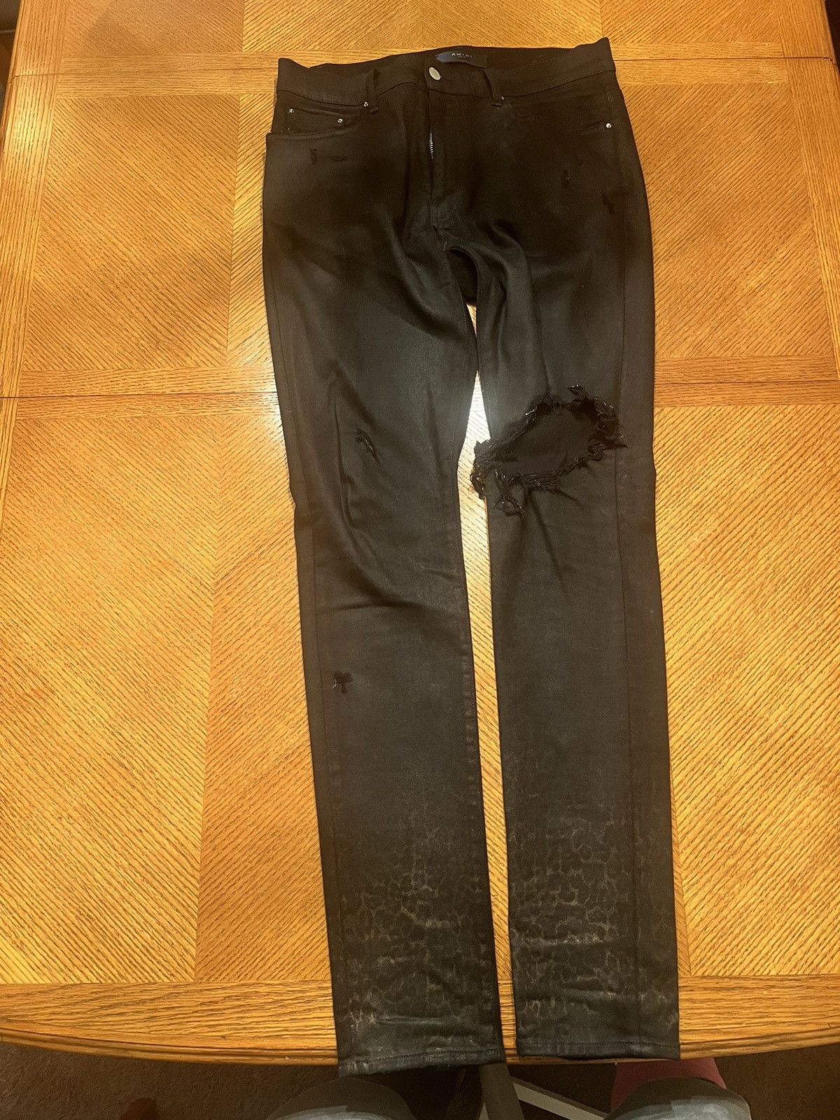 Amiri AMIRI LEOPARD FOIL DENIM Size US 33 - 1 Thumbnail