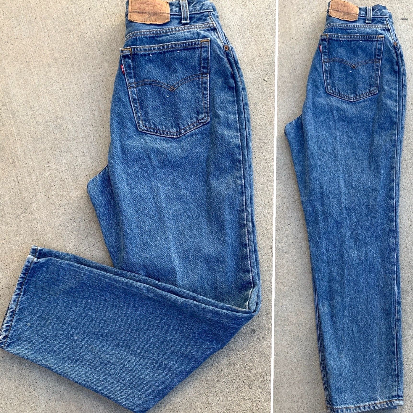 Levi's VINTAGE Levi's 501 Jeans Juniors For Her Size 13 29.5 in Waist 29 in Inseam Blue 5-Pocket Denim 100% Cotton Button Jeans Womens Boys Girls Size 34" / US 12 / IT 48 - 7 Thumbnail