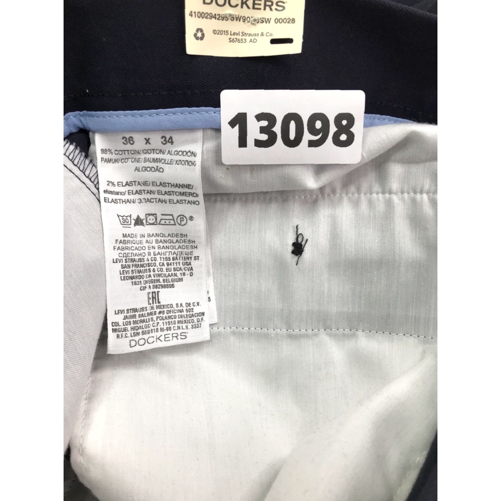 Dockers DOCKERS Signature Khaki Pants Navy 36x34 Pleated Classic Fit Straight Leg Men’s NWT Size US 36 / EU 52 - 6 Thumbnail