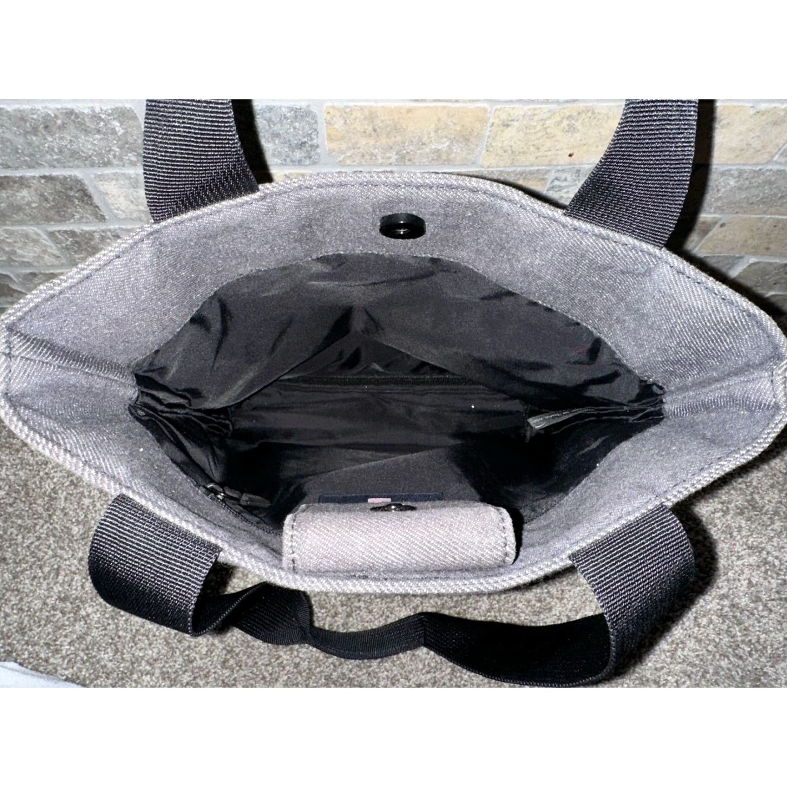 Vintage VINTAGE Polo Sport Women’s Denim Tote Bag Medium Black Sports Logo Classic Size ONE SIZE - 5 Thumbnail
