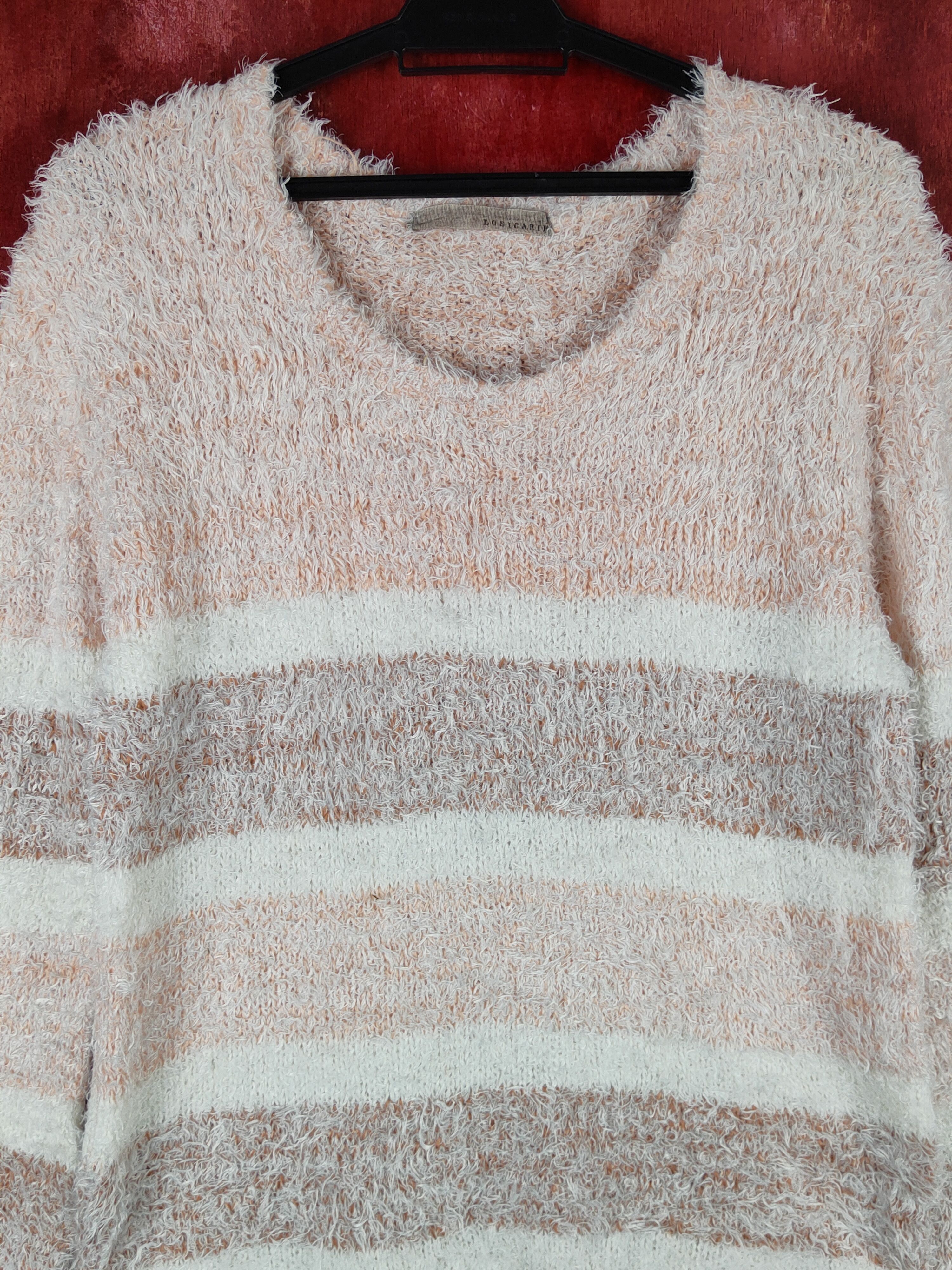 Japanese Brand × Vintage Losicarie Orange Brown Fur Mohair Knitwear #S1960 Size S / US 4 / IT 40 - 2 Thumbnail