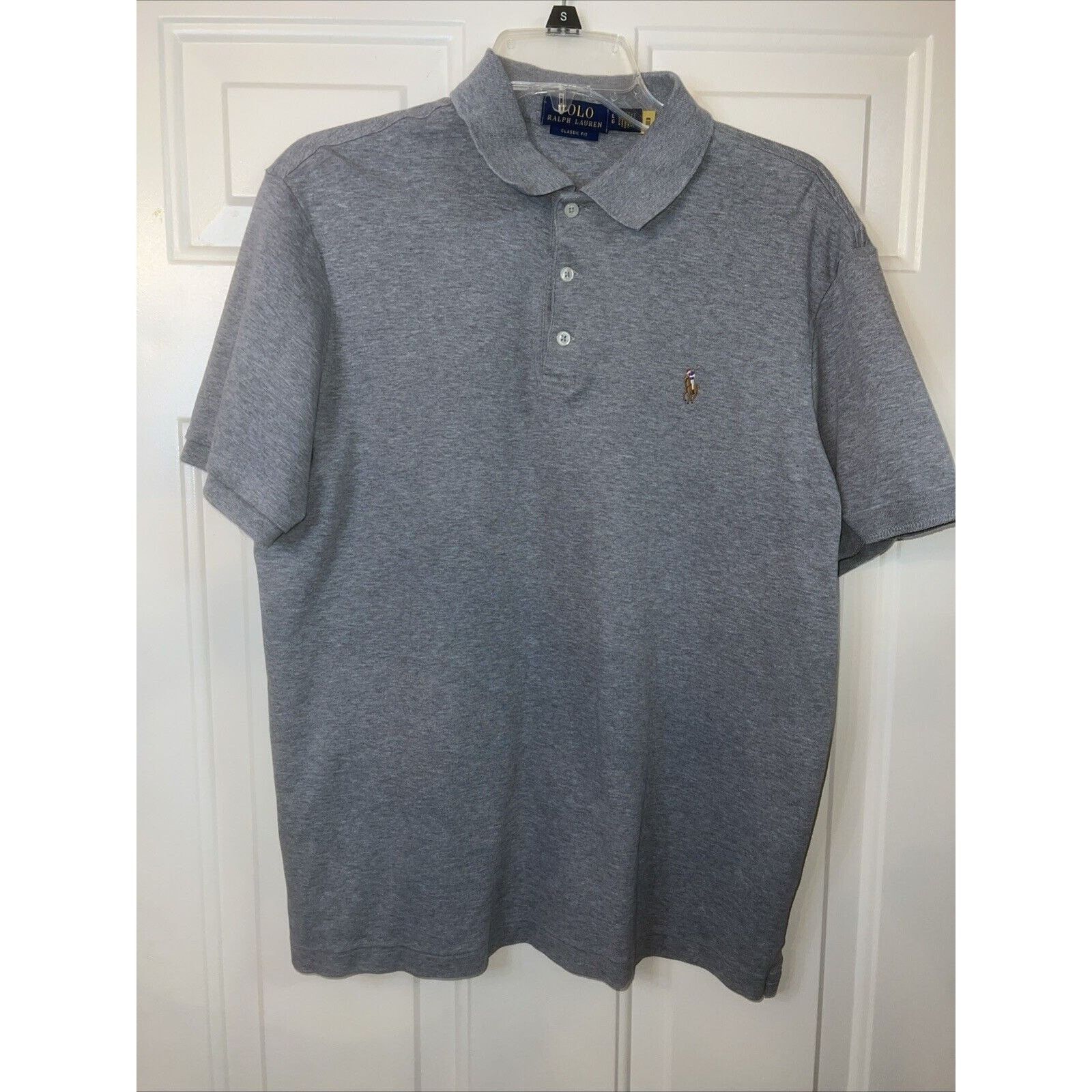 Polo Ralph Lauren Ralph Lauren Polo Shirt Short Sleeve Mens Large Heather Grey Size US L / EU 52-54 / 3 - 1 Thumbnail