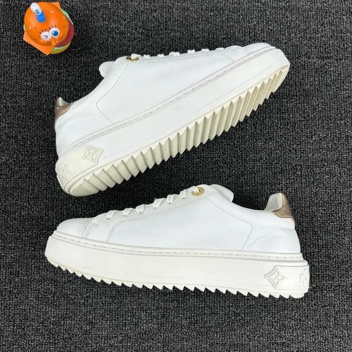 Louis Vuitton Louis Vuitton White Leather Casual Sneakers -2508 Size US 5.5 / EU 38 - 7 Thumbnail