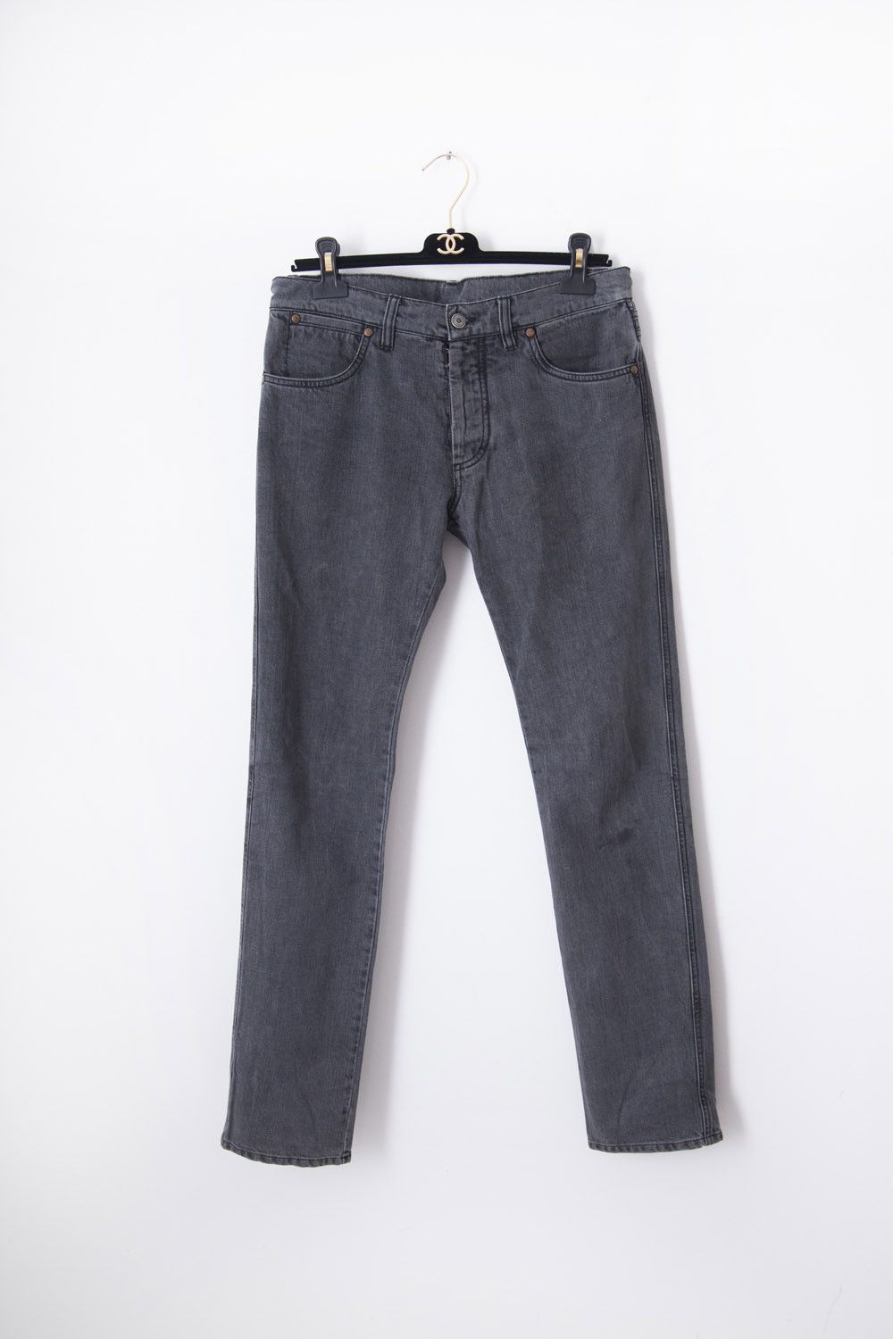 Maison Margiela SS07 grey biker denim jeans Size US 30 / EU 46 - 1 Thumbnail