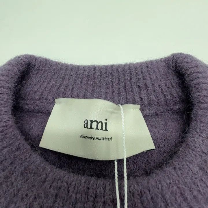 AMI AMIPARIS Purple Heart Embroidered Sweater -2507 Size US M / EU 48-50 / 2 - 4 Thumbnail