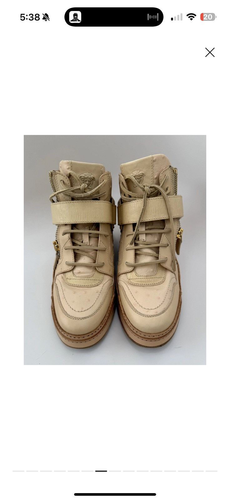 Versace Versace ostrich high trainers Size US 9 / EU 42 - 8 Thumbnail