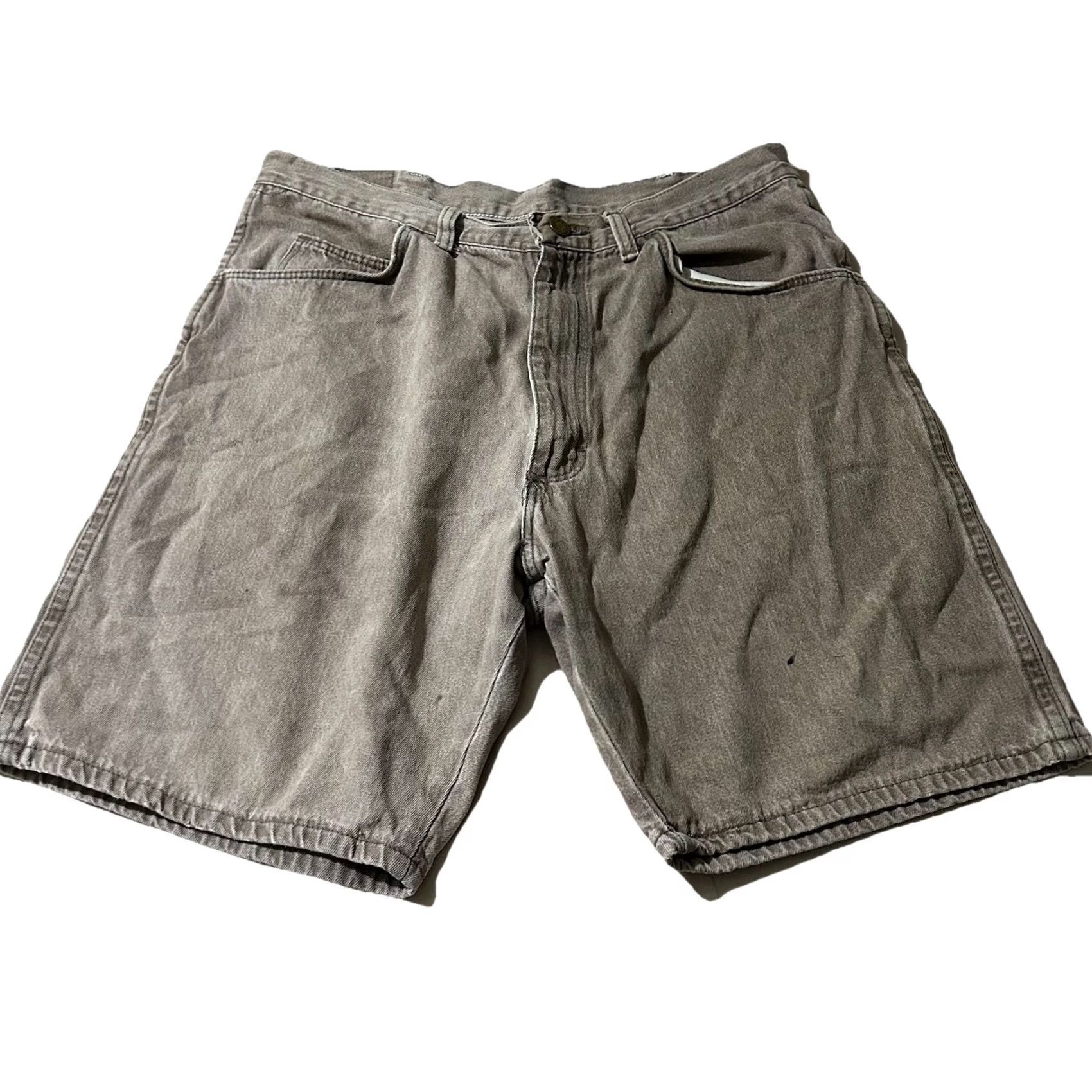 Wrangler VINTAGE Wrangler Jorts Brown 90s Distressed Size 34 Men Brown Wash Size US 34 / EU 50 - 2 Thumbnail