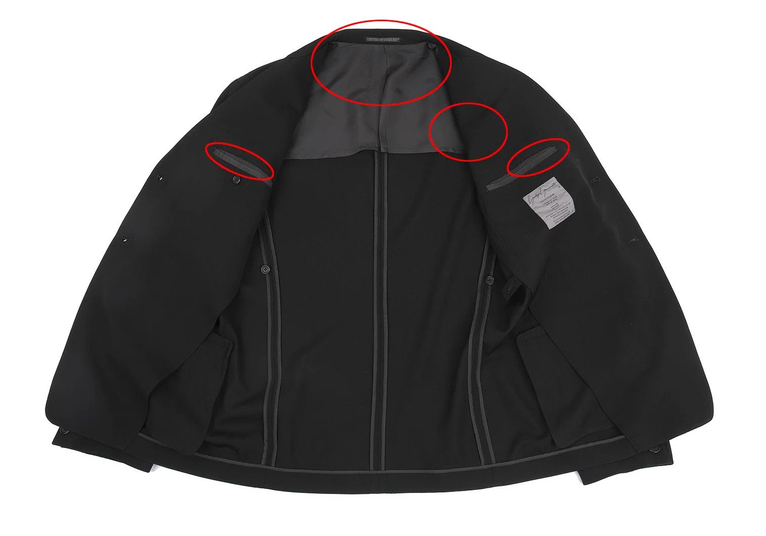 Yohji Yamamoto Yohji Yamamoto Wool Gabardine Jacket Black M Size US M / EU 48-50 / 2 - 10 Thumbnail