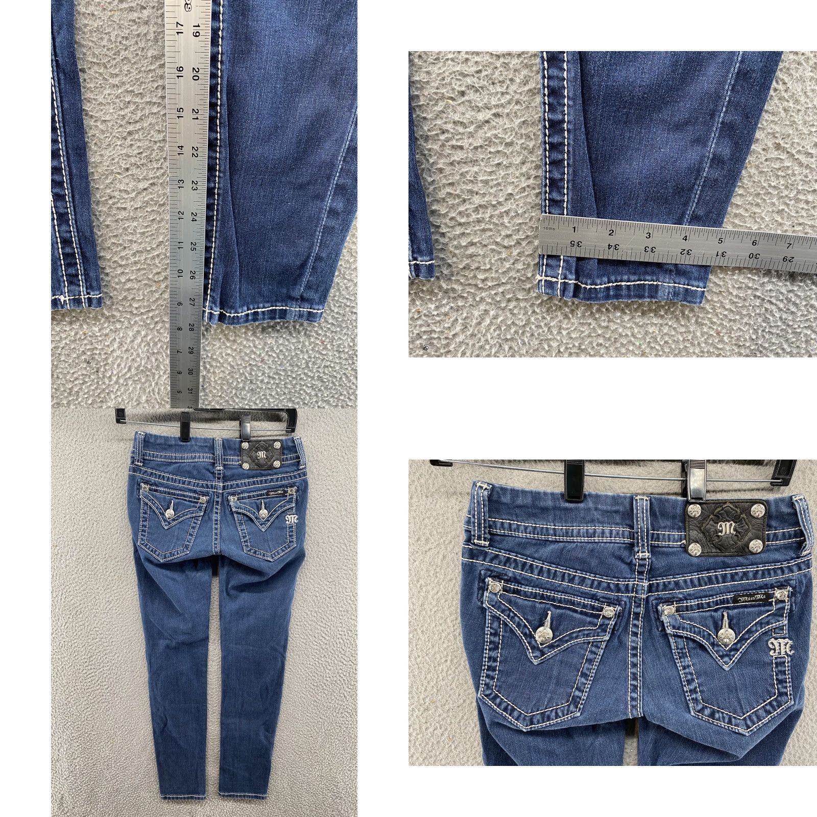 Miss Me Miss Me Jeans Women’s Blue Denim Skinny Low Rise Pockets JE4009534N Size 25 Size 42" / US 20 - 8 Thumbnail