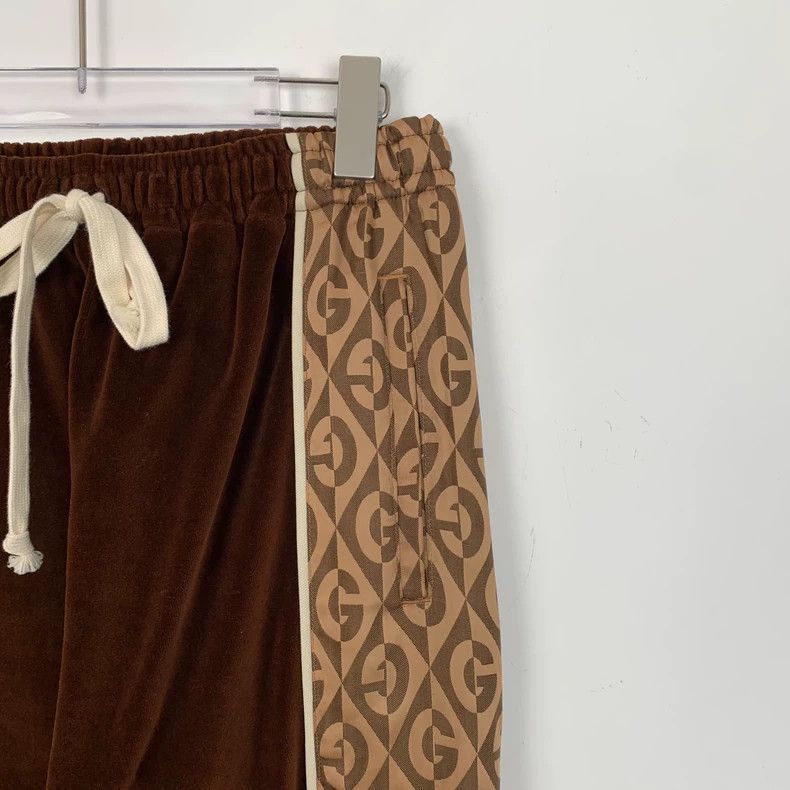 Gucci Gucci Size XS Brown side logo printed cotton drawstring cas Size US 27 - 3 Thumbnail