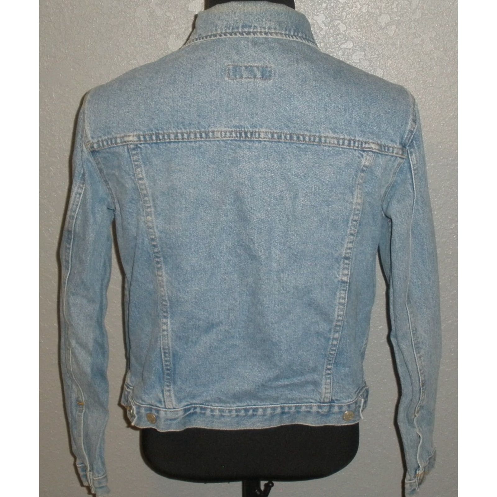 Evan Picone VINTAGE Evan-Picone Denim Jacket Woman's L Blue Denim Buttoned Short Jacket Size 36" / US 14 / IT 50 - 3 Thumbnail