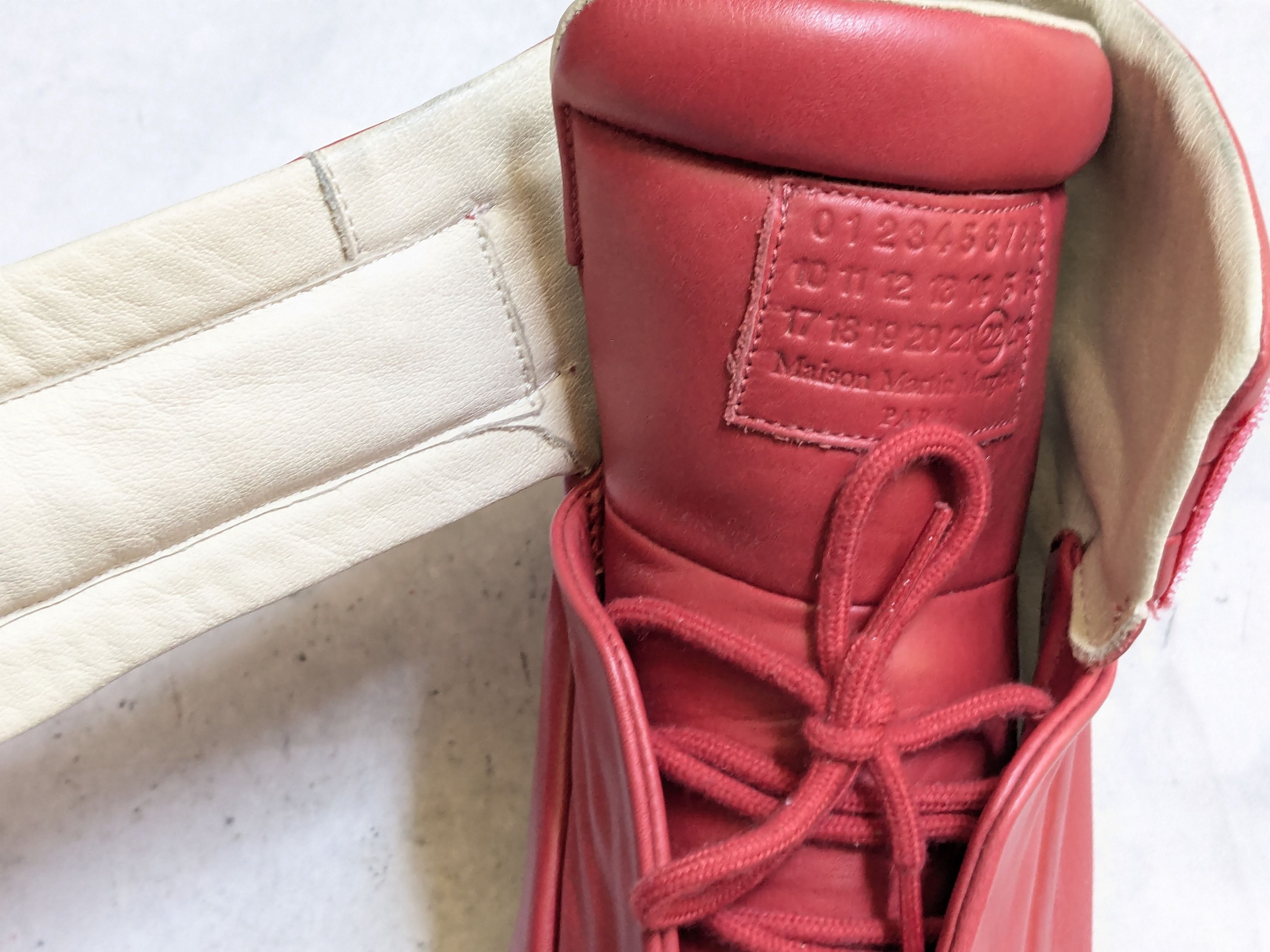 Maison Margiela Maison Margiela Future Sneakers Red 10 43 High Tops Leather Size US 10 / EU 43 - 5 Thumbnail